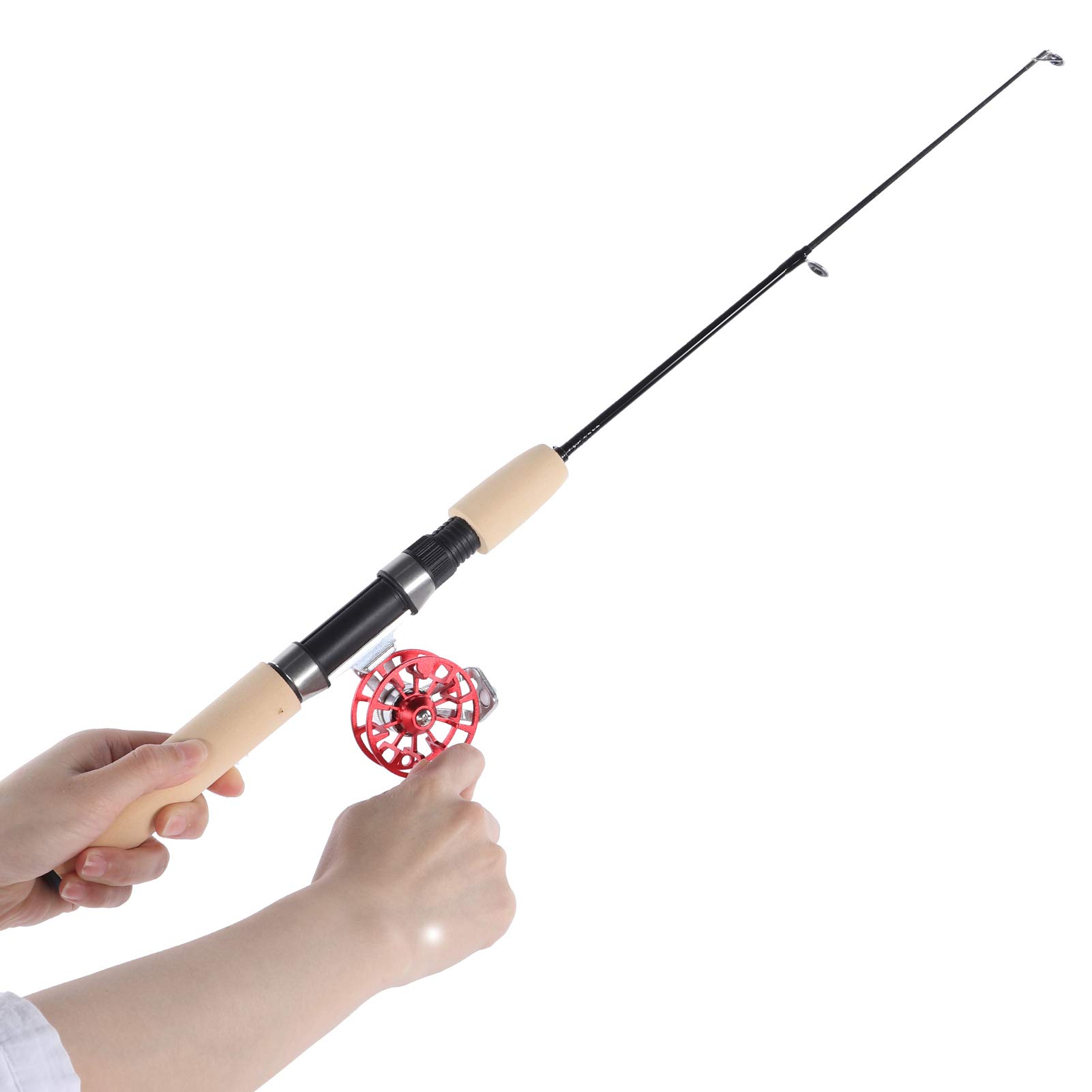Faceuer 26 Inch Telescopic Fishing Rod and Reel Combo Set - Lightweight Portable Fishing Gear for Beginners - Saltwater & Freshwater Fishing Equipment - Perfect for Ice Fishing, Camping, and Outdoor Adventures