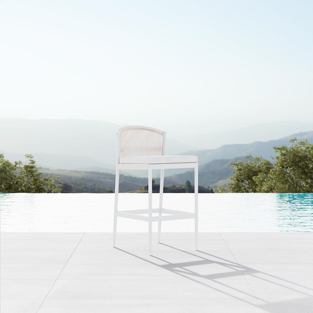 Premium Catalina Outdoor Bar Stool - Weather-Resistant Patio Bar Height Chair for Backyard, Poolside & Deck - Adjustable Height Counter Stool for Outdoor Entertaining