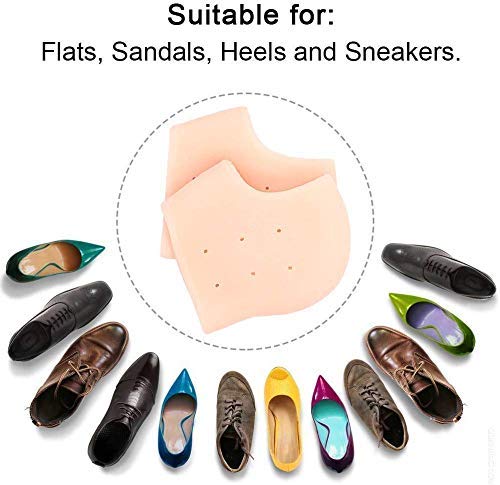 IGADG - Silicone Gel Heel Pads for Pain Relief, Heel Swelling & Cracked Heels - Foot Care & Ankle Support Protectors for Men & Women - Perfect for Running, Walking, Work & Daily Comfort