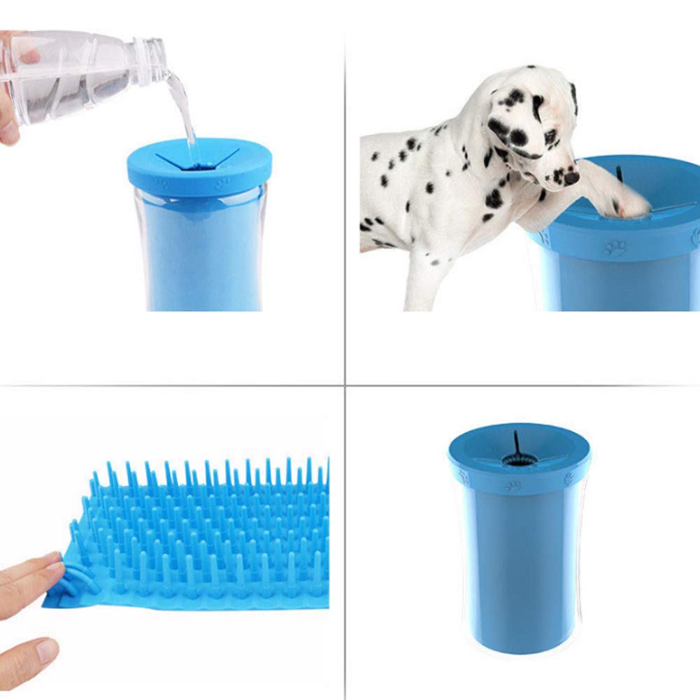 Portable Dog Paw Cleaner Cup - Soft Silicone Brush for Puppy Feet Cleaning at Home & Outdoors