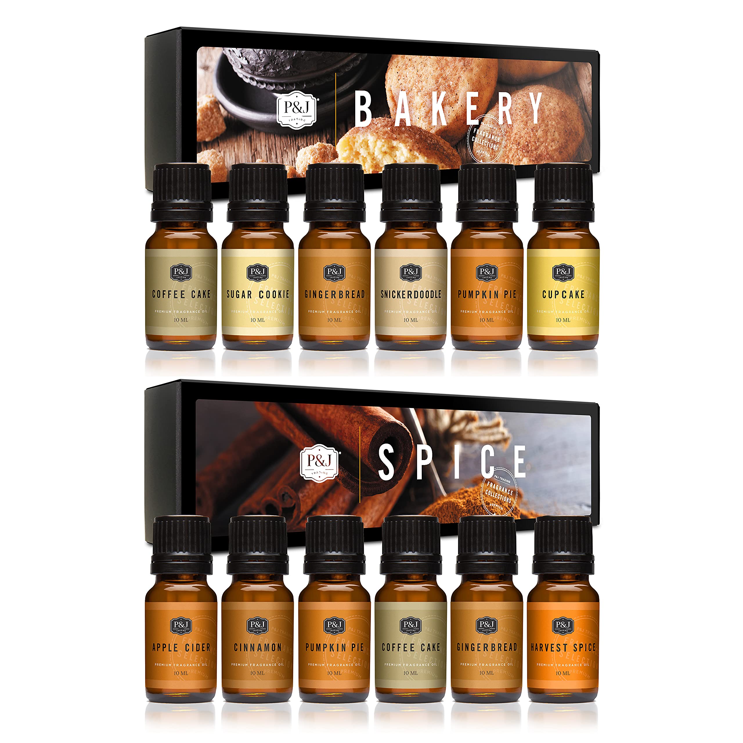Premium P & J Trading Bakery & Spice Bundle Set - High-Quality Scented Oils for Baking, Cooking & Aromatherapy | Perfect for Home Chefs, Bakers & DIY Crafters