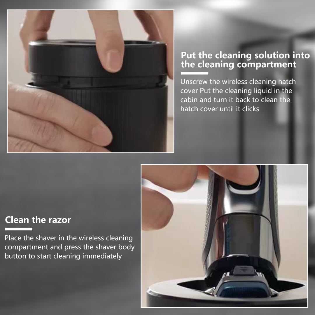 Philips Norelco Replacement Quick Clean Pod for Models S5831, S5832, S5835, S5836, S6600 - Easy Maintenance for Electric Shavers - Perfect for Home & Travel Grooming