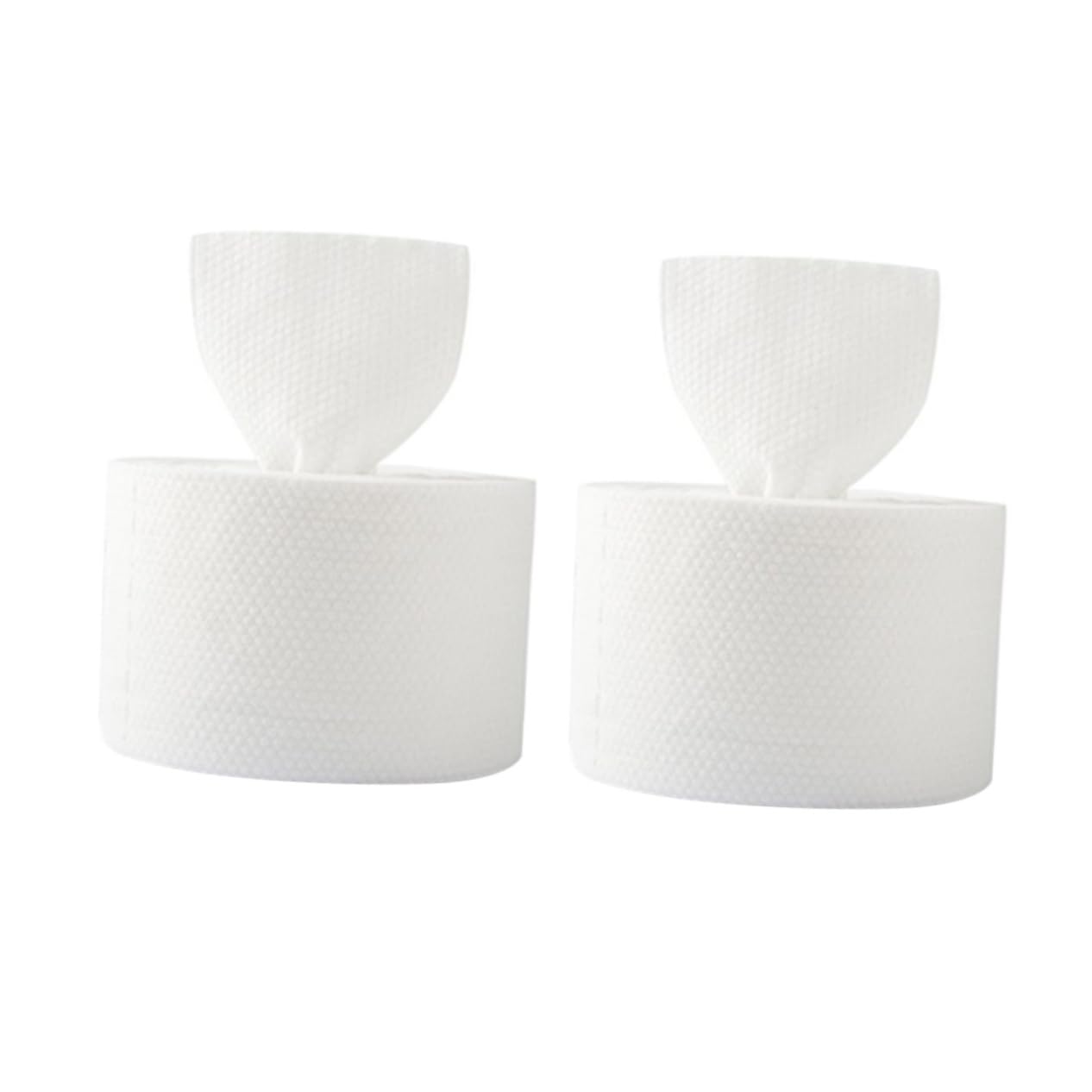 6 Rolls Face Towel Makeup Remover Wipes - Dry & Wet Cleansing Tissues for Gentle Skin Care - Perfect for Travel, Gym & Daily Makeup Removal (White)