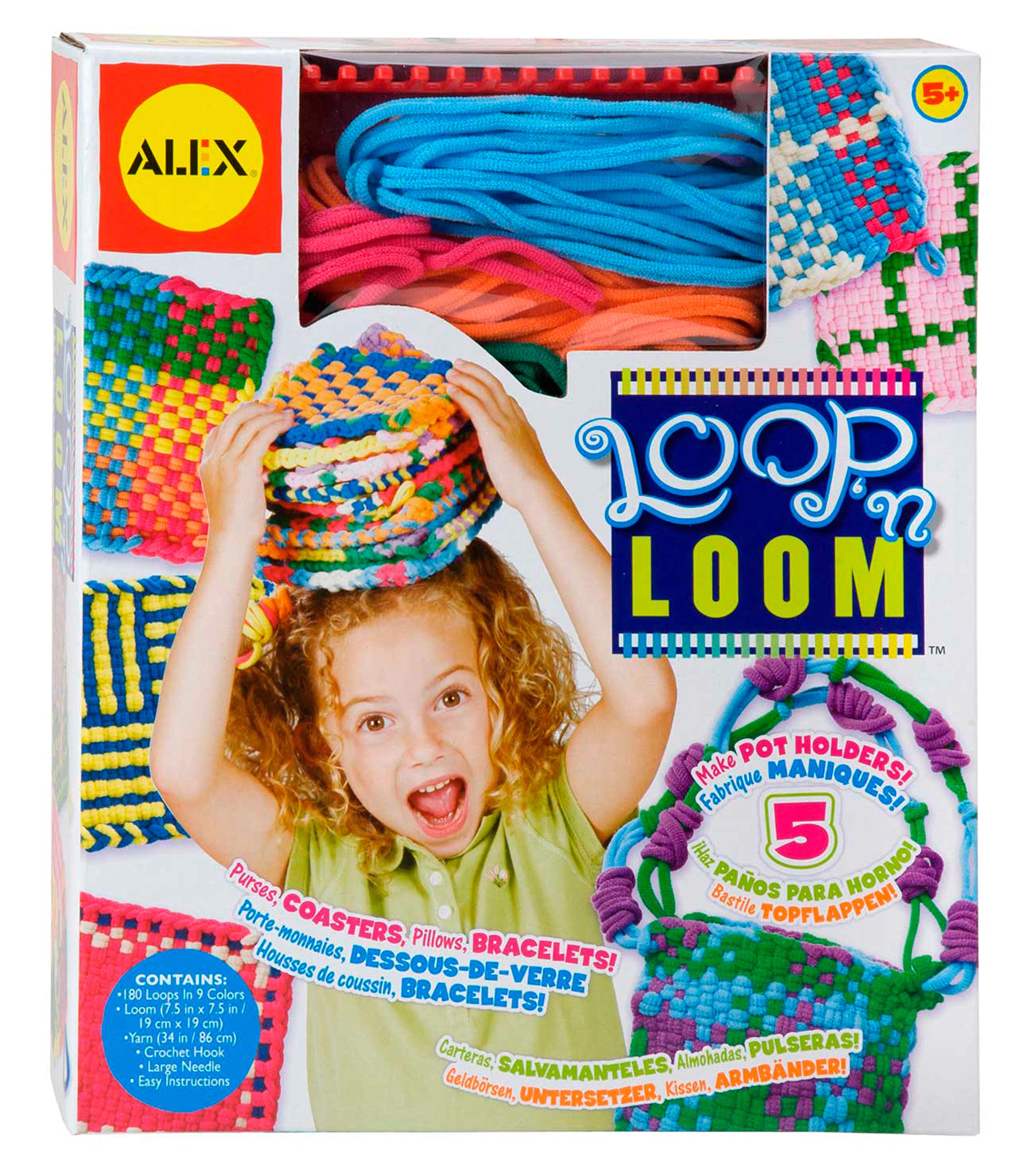 ALEX Toys Craft Loop 'N Loom - DIY Rainbow Loom Bracelet Making Kit for Kids - Creative Arts & Crafts Activity for Girls & Boys - Perfect for Birthday Gifts & Party Favors