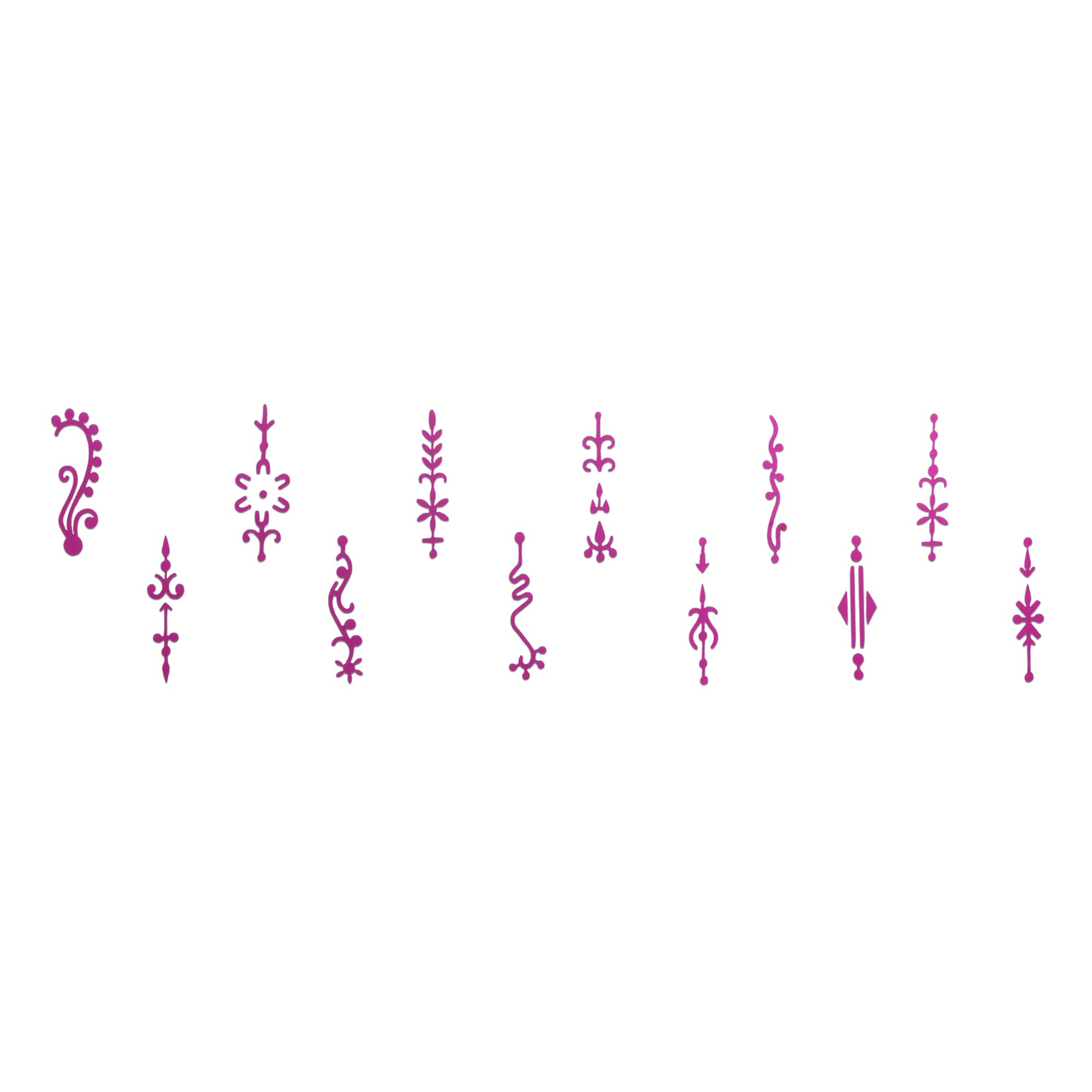 Comet Busters 22mm Long Fancy Pink Bindi for Women - Indian Forehead Jewelry for Weddings, Parties & Festivals (BIN681)