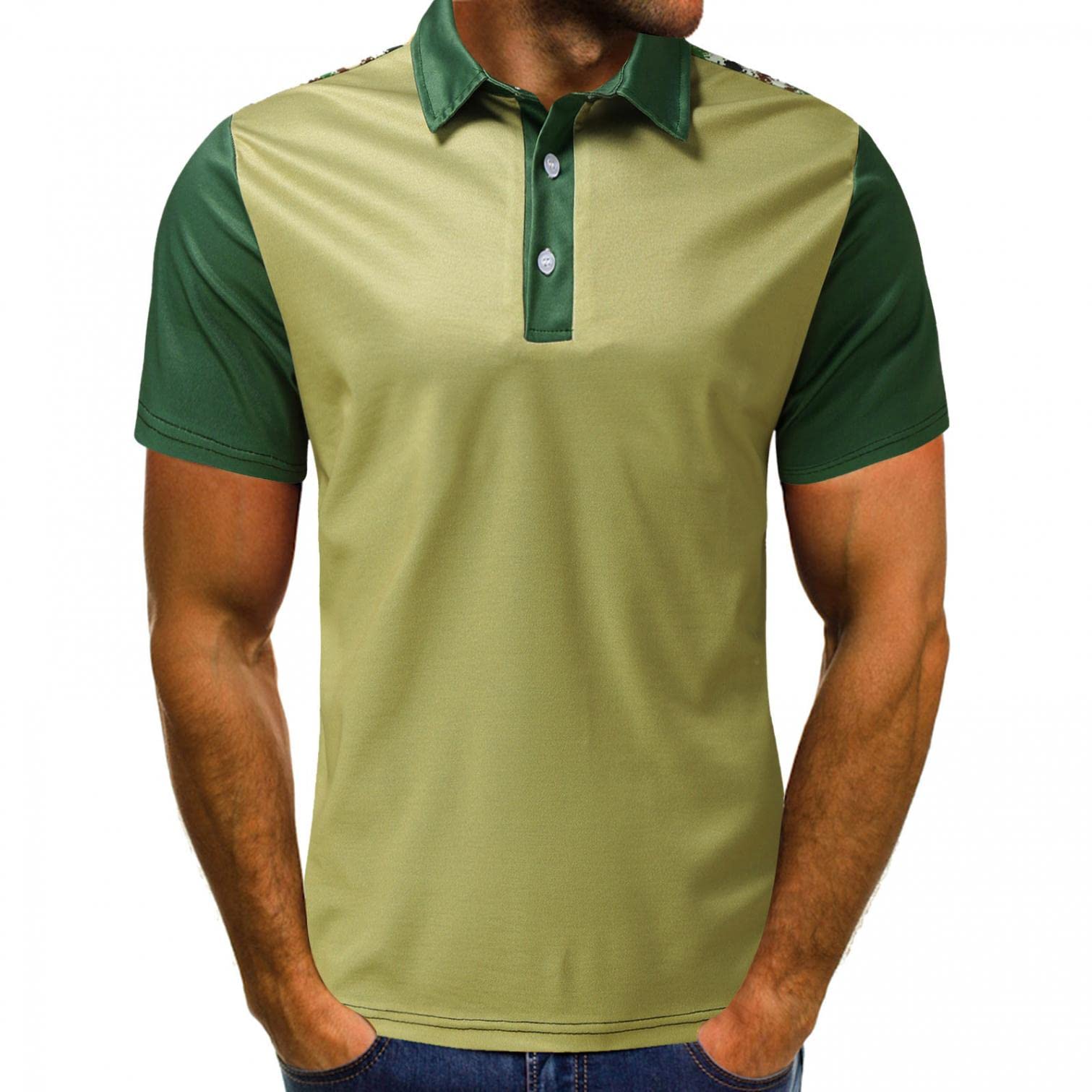 YOUSHI Men's Quick Dry Tactical Polo Shirt - Performance Short Sleeve Outdoor Shirt for Golf, Tennis & Military Use - Moisture Wicking Activewear for Sports & Adventure