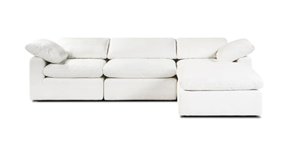 4-Seat Aspen Modular Sectional Sofa - Modern L-Shaped Couch for Living Room, Family Room & Home Theater - Soft Fabric Upholstery with Reversible Chaise