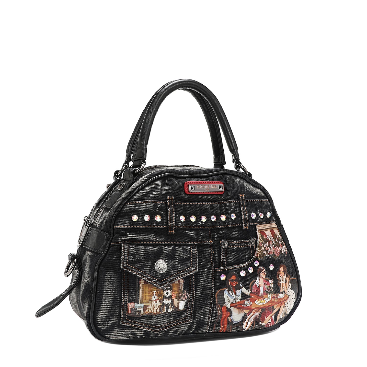 DENIM SISTERS Secret Dome Handbag for Women - Stylish Crossbody Purse for Everyday Use, Work, and Travel