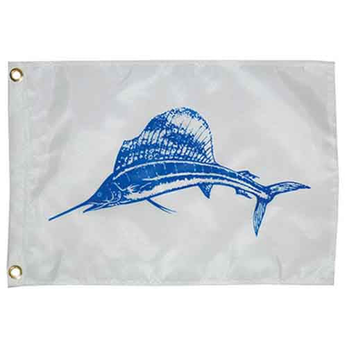 Sailfish Outrigger Flag - Durable Nylon Fishing Boat Flag for Offshore & Deep Sea Fishing | Perfect for Boating, Yachting, and Marine Decor