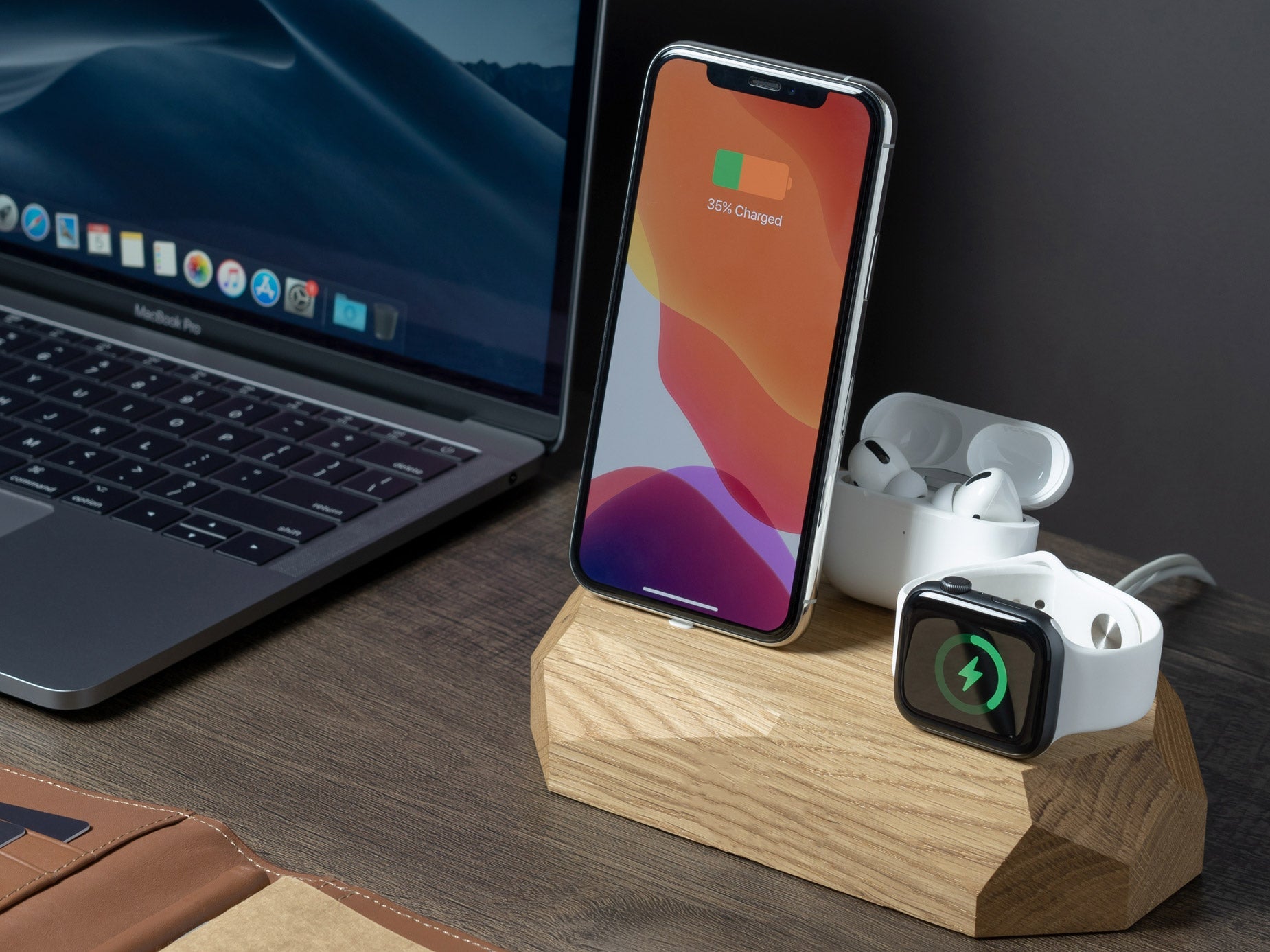 Triple Dock - 3-in-1 Charging Station for iPhone, Android & Apple Watch | Fast Wireless Charger for Home, Office & Travel