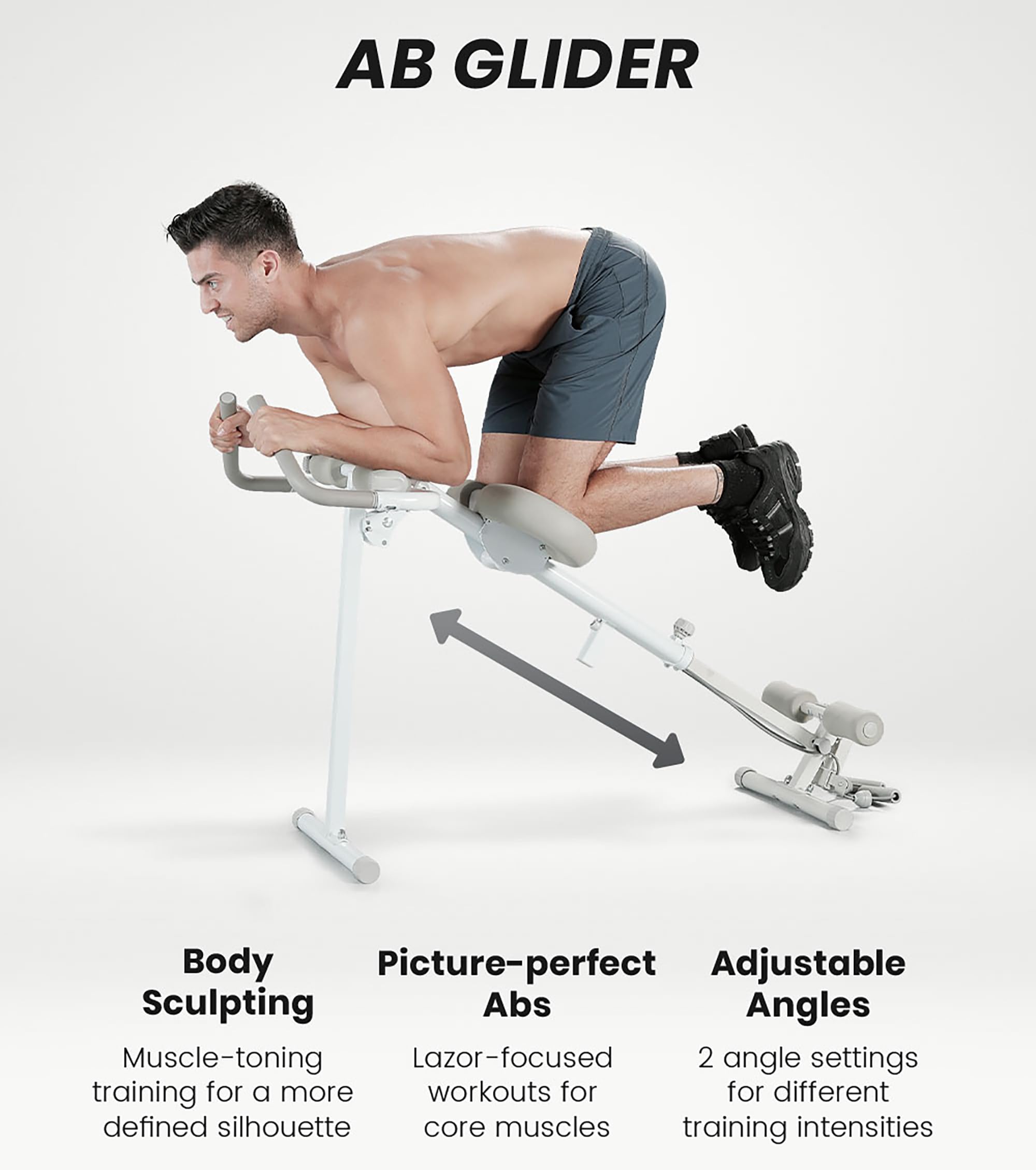 WONDER CORE Pro Max - 4-in-1 Ab Machine for Home Gym: Ab Trainer, Rowing Machine, Leg Press & Roman Chair | Perfect for Core Workouts, Full Body Exercise & Home Fitness Training