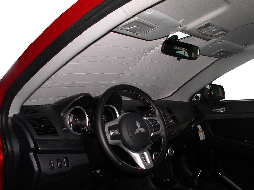 HeatShield Custom-Fit Windshield Sun Shade for Mitsubishi Lancer Sedan 2008-2017 | UV Protection & Heat Reduction Car Accessory | Perfect for Summer Parking & Road Trips