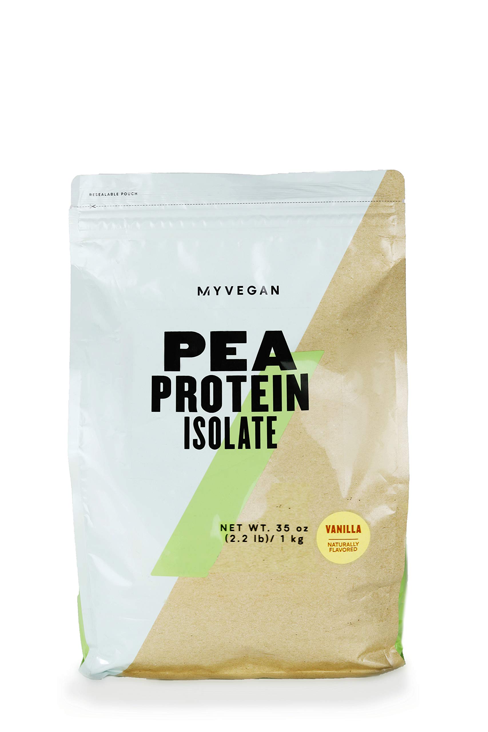 Myprotein® MYVEGAN Pea Protein Isolate Powder - Vanilla Stevia Flavor, 2.2 Lb (35 Servings) | Plant-Based Protein Supplement for Muscle Recovery, Weight Management & Vegan Diet | Perfect for Smoothies, Baking & Post-Workout Shakes