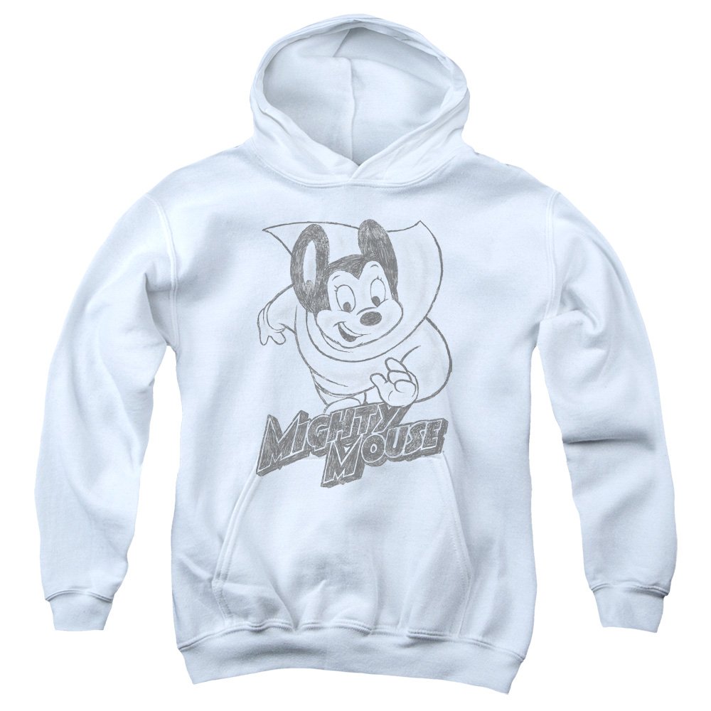 Mighty Mouse Youth Sketch Pullover Hoodie - Soft & Stylish Hooded Sweatshirt for Kids | Perfect for School, Playdates & Casual Outings