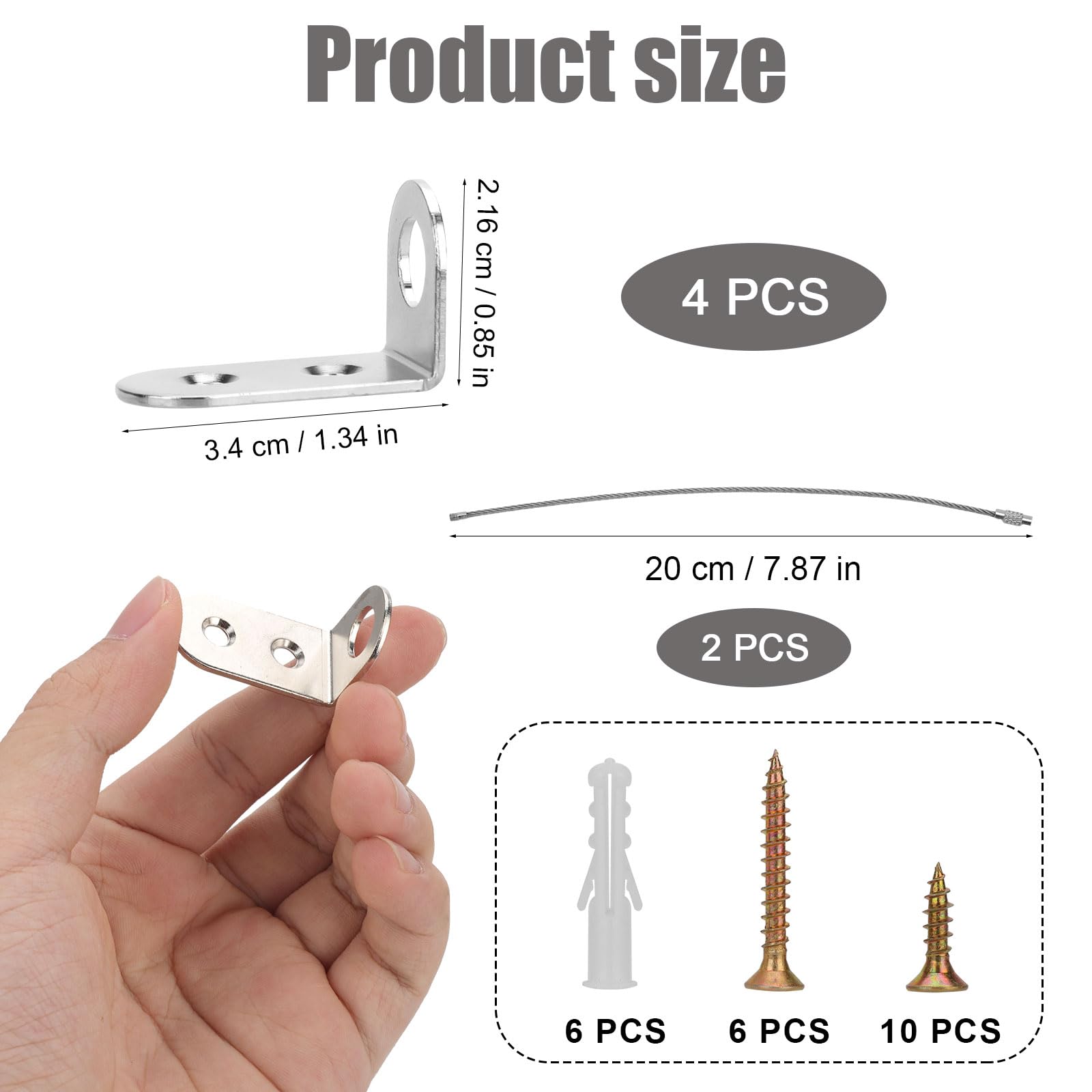 Baby Proofing Furniture Anchors - Heavy Duty Metal Anti-Tip Straps & Wall Brackets for Dressers, Cabinets & Bookshelves | Child Safety Device for Earthquake & Furniture Falling Prevention | Perfect for Nursery, Kids Room & Home Safety