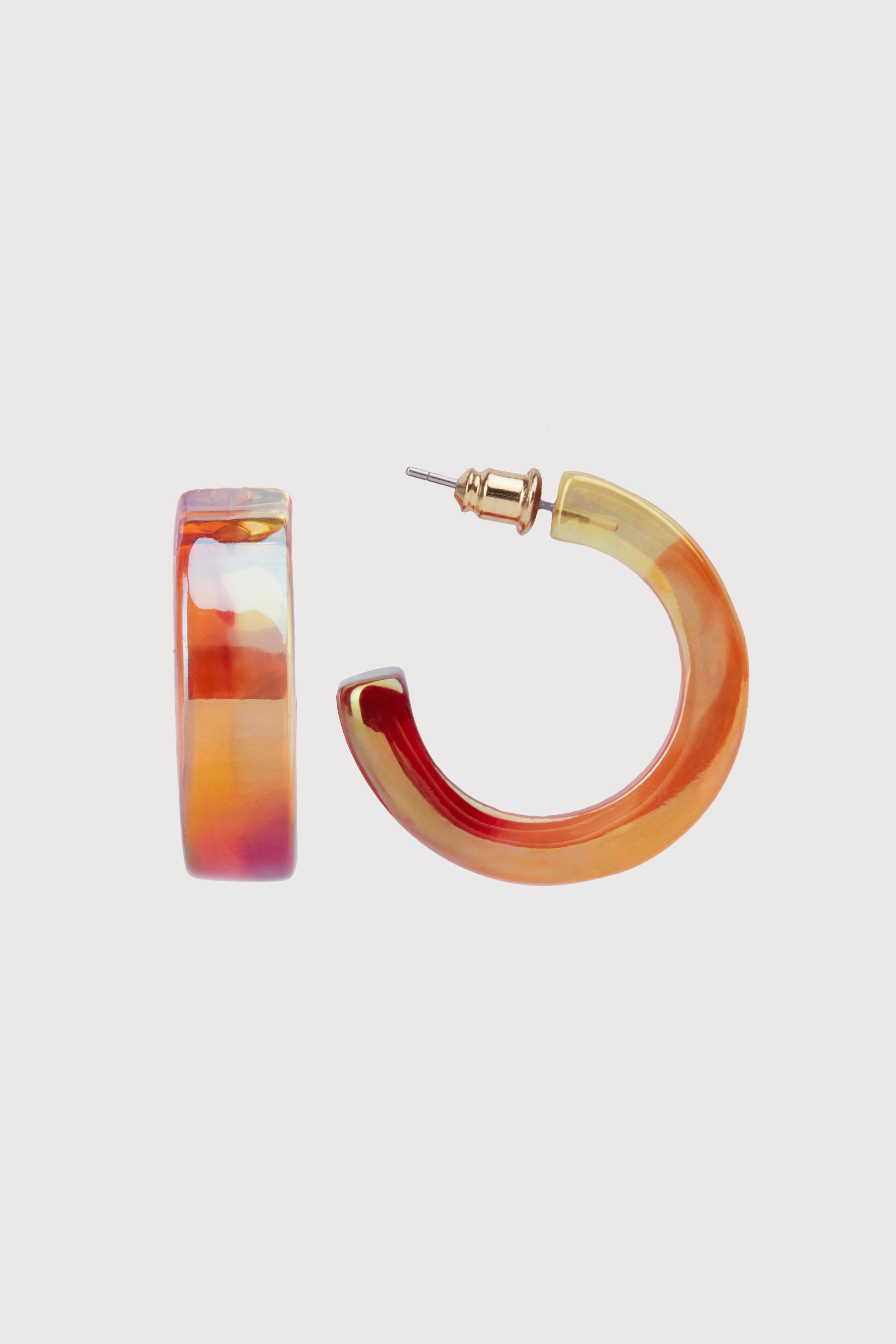 Ombre Shimmer Hoop Earrings for Women - Trendy Gradient Color Dangle Earrings for Party, Wedding & Everyday Wear