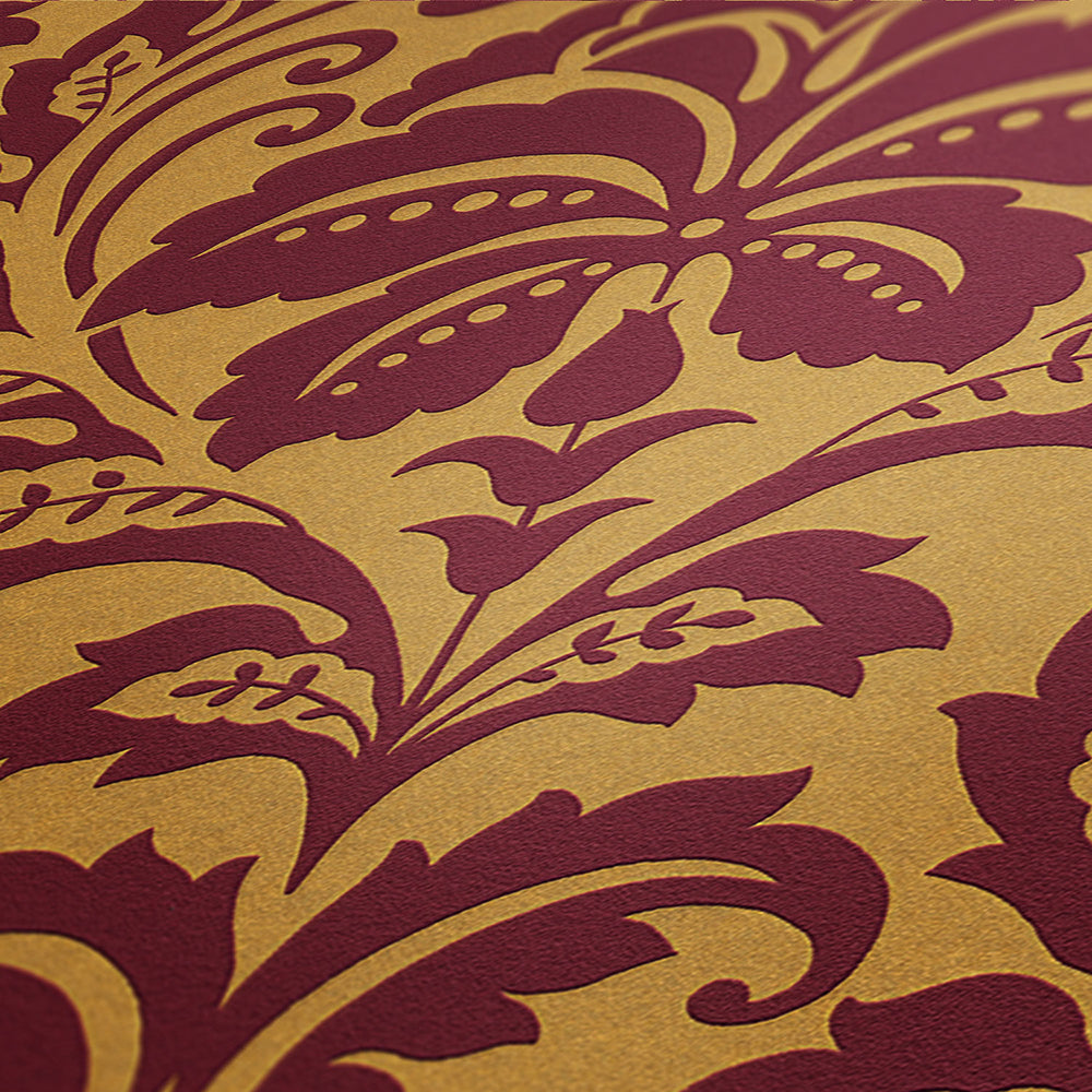 Elegant Foil Damask Wallpaper - Premium Self-Adhesive Peel and Stick Wallpaper for Home Decor - Perfect for Living Room, Bedroom, and Office Renovation