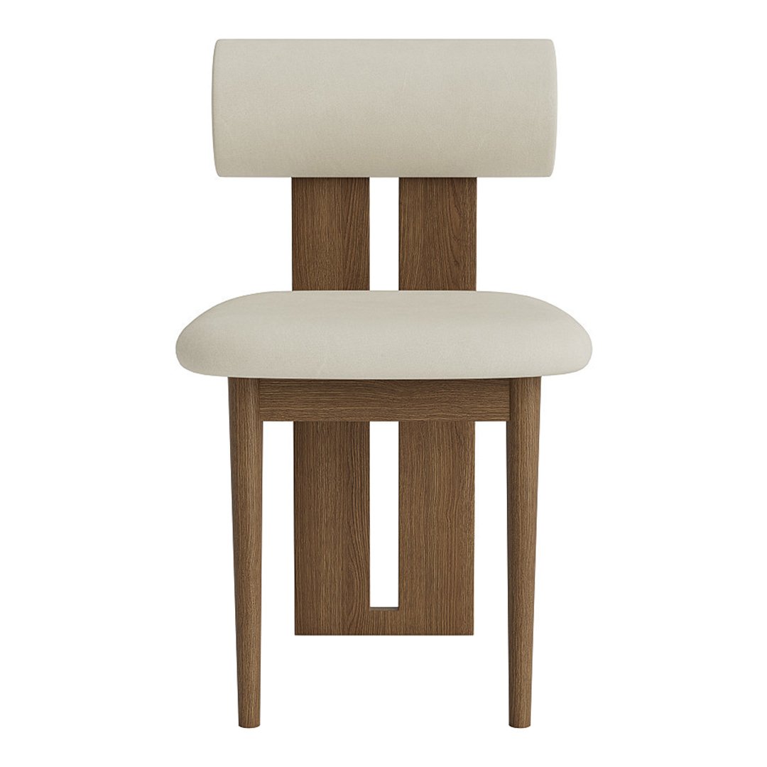Modern Hippo Side Chair - Sturdy Wooden Accent Chair for Dining Room, Living Room & Office - Comfortable & Stylish Home Decor for Small Spaces