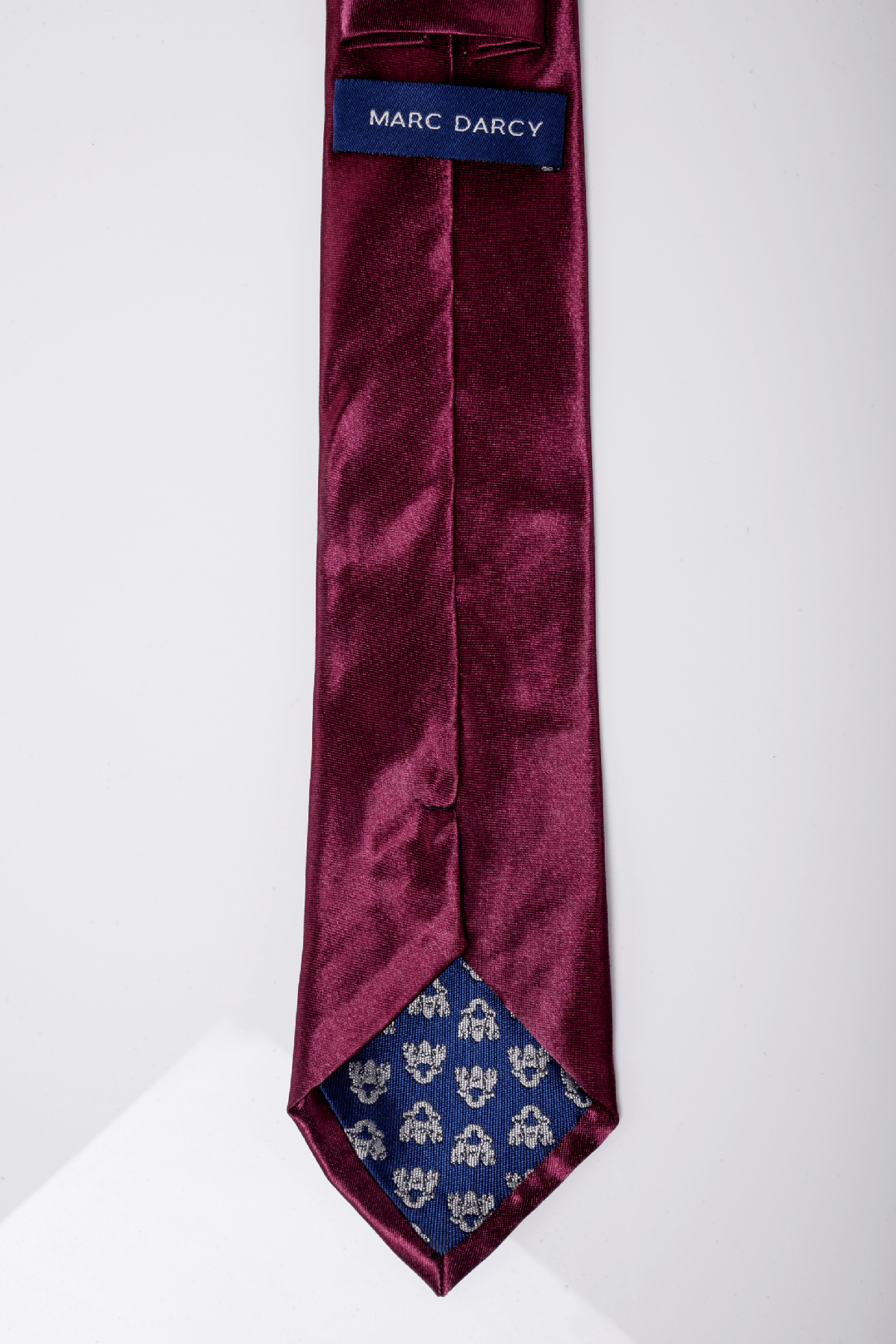 ST Men's Plum Satin Tie and Pocket Square Set - Elegant Formal Wear for Weddings, Business Meetings & Special Occasions