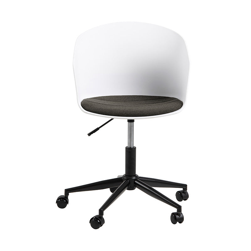LIDAN Ergonomic Office Chair - Adjustable Height, Swivel & Rolling - White & Black - Perfect for Home Office, Gaming & Workspace Comfort