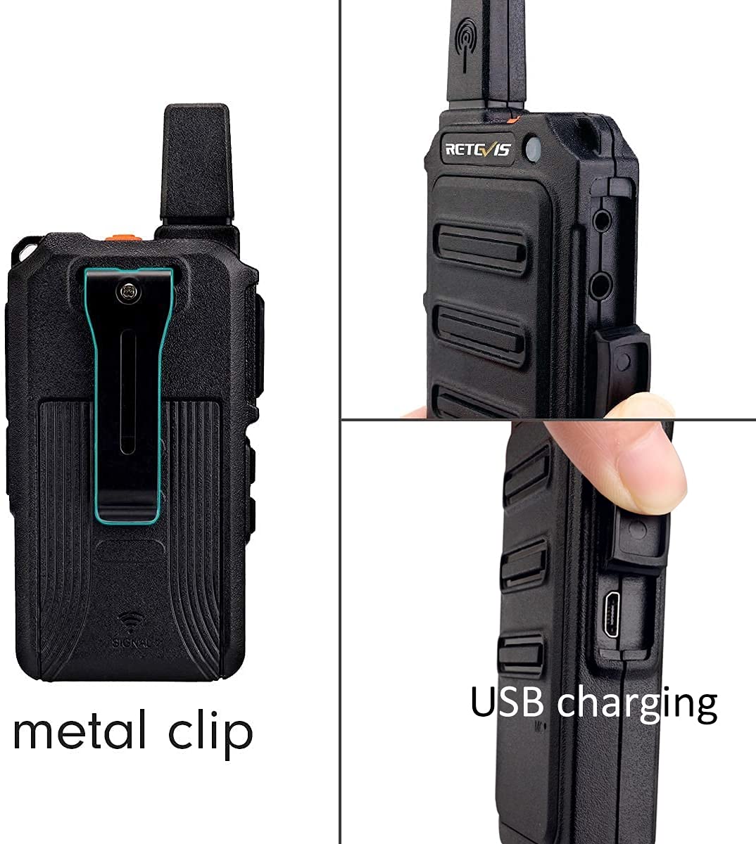 Retevis RT19 20 Pack Walkie-Talkies - Portable FRS Two Way Radios with USB Rechargeable Battery & Metal Clip - Compact Mini Design for Adults - Ideal for School, Church, Healthcare & Outdoor Activities