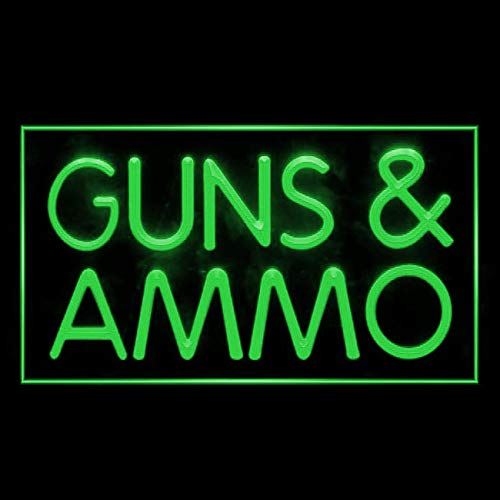 200045 Guns & Ammo Combat Paintball Bulletproof LED Neon Sign - Perfect for Man Cave, Bar Decor, and Shooting Range Wall Art