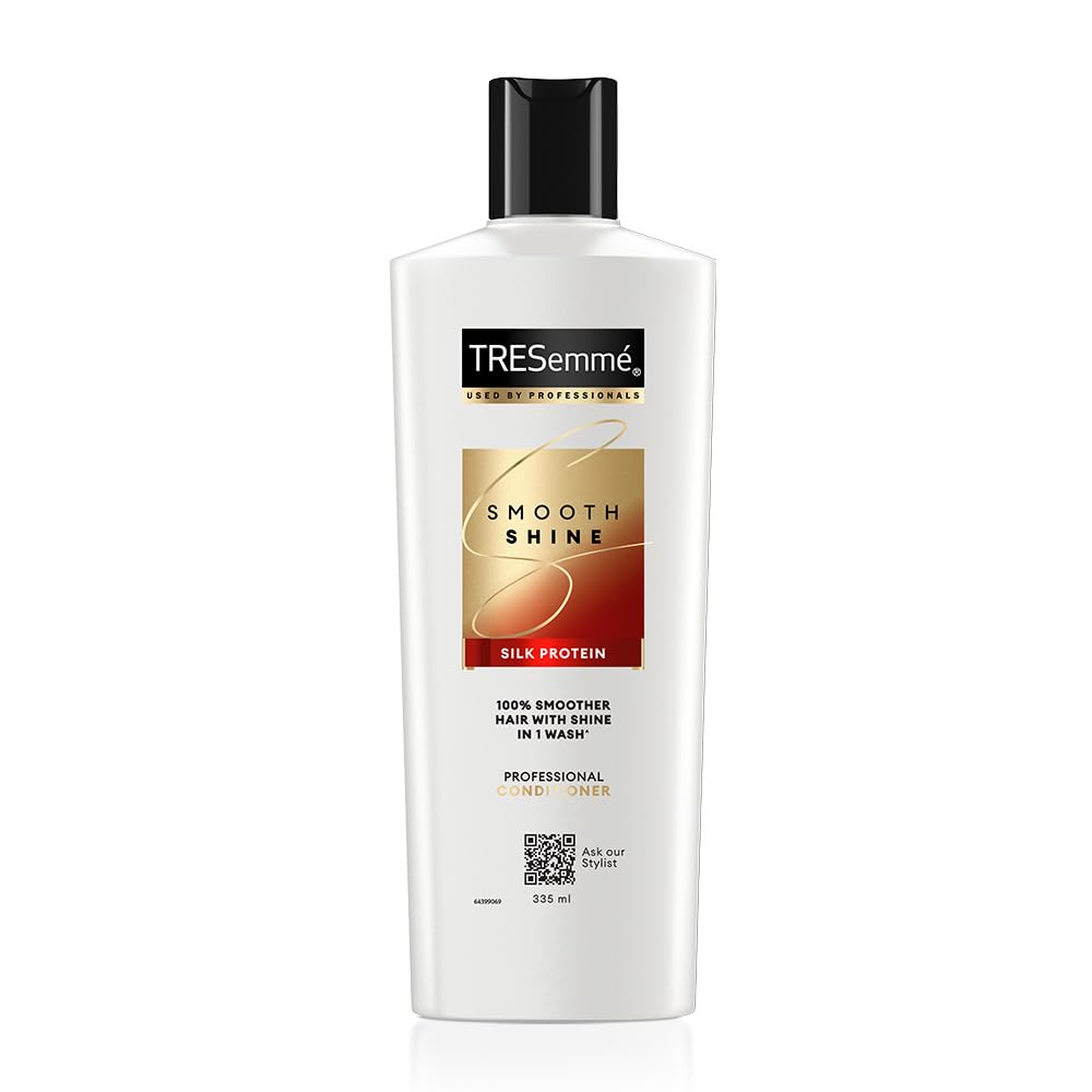 TRESemme Smooth & Shine Conditioner 11.3oz (335ml) with Biotin & Silk Protein - Deep Moisturizing Treatment for Dry, Frizzy Hair - Leaves Hair Silky Smooth - For Men & Women - Perfect for Daily Hair Care & Salon-Quality Results at Home