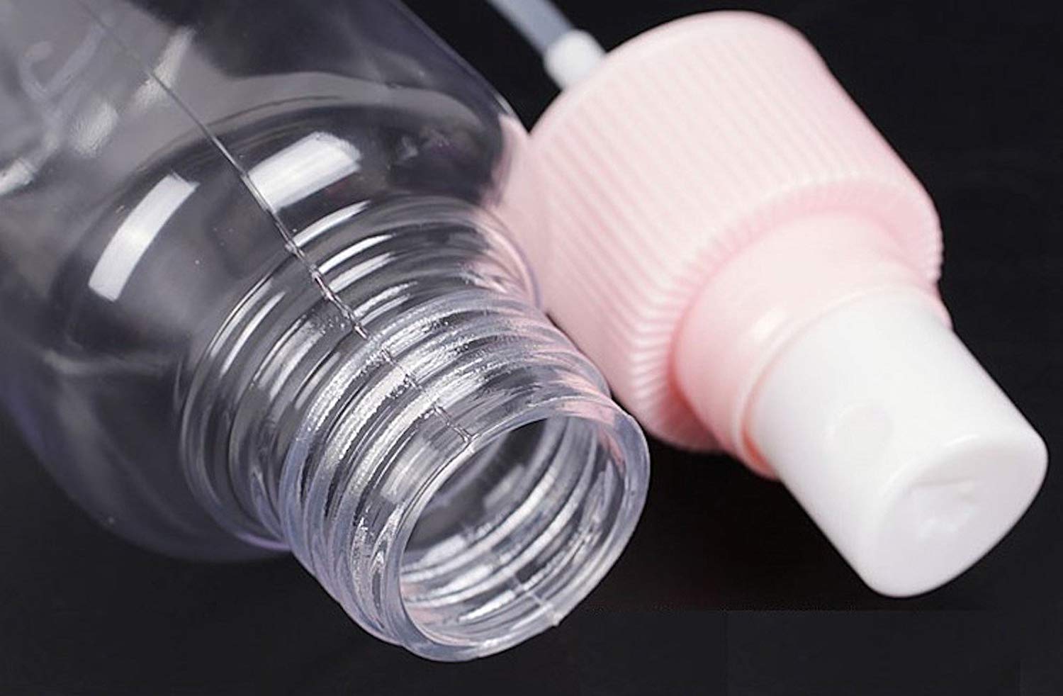 Mezco 9-Piece Refillable Transparent Plastic Perfume Spray Bottles Set - Leak Proof Travel Cosmetic Containers for Skin Care, Toiletries & Multipurpose Use | Ideal for DIY Beauty, Travel Essentials & Home Organization (Green)