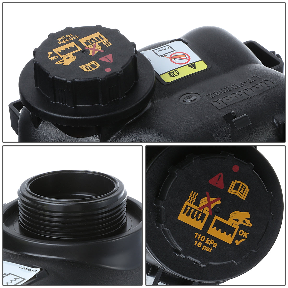08-19 Ford Taurus & Explorer 3.5T Coolant Overflow Reservoir Tank with Cap - Replacement Coolant Expansion Tank for 2008-2019 Ford Vehicles - Perfect for Engine Cooling System Maintenance & Repair
