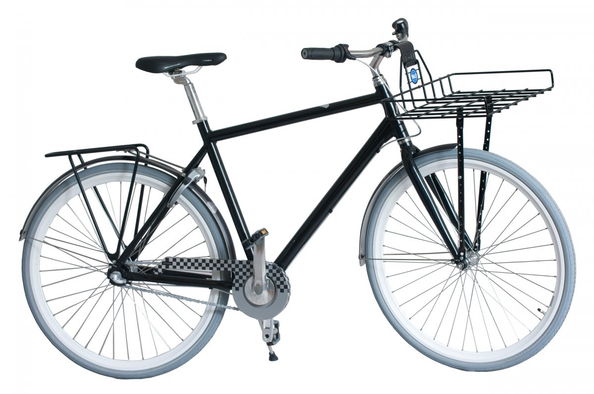Wald 257 Multi-Fit Front Pizza Box Bicycle Basket - Black | Universal Bike Cargo Carrier for Delivery, Picnics & Commuting