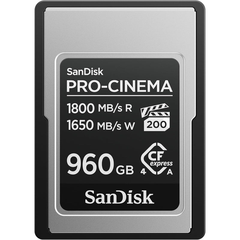 SanDisk 960GB Pro Cinema CFexpress Type A SD Card - High Speed Memory Card for 4K/8K Video Recording, Professional Photography & Film Making - Perfect for Sony FX6, Canon EOS R5 and Mirrorless Cameras