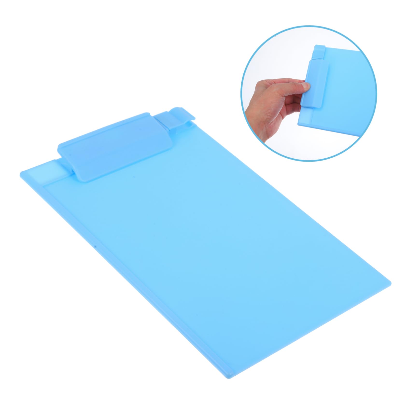 NUOBESTY A5 Plastic Clipboard - Hardboard Writing Board with Storage Hinge, Office Paper Holder for Documents, Notes & Forms | Perfect for School, Office Work & Home Organization