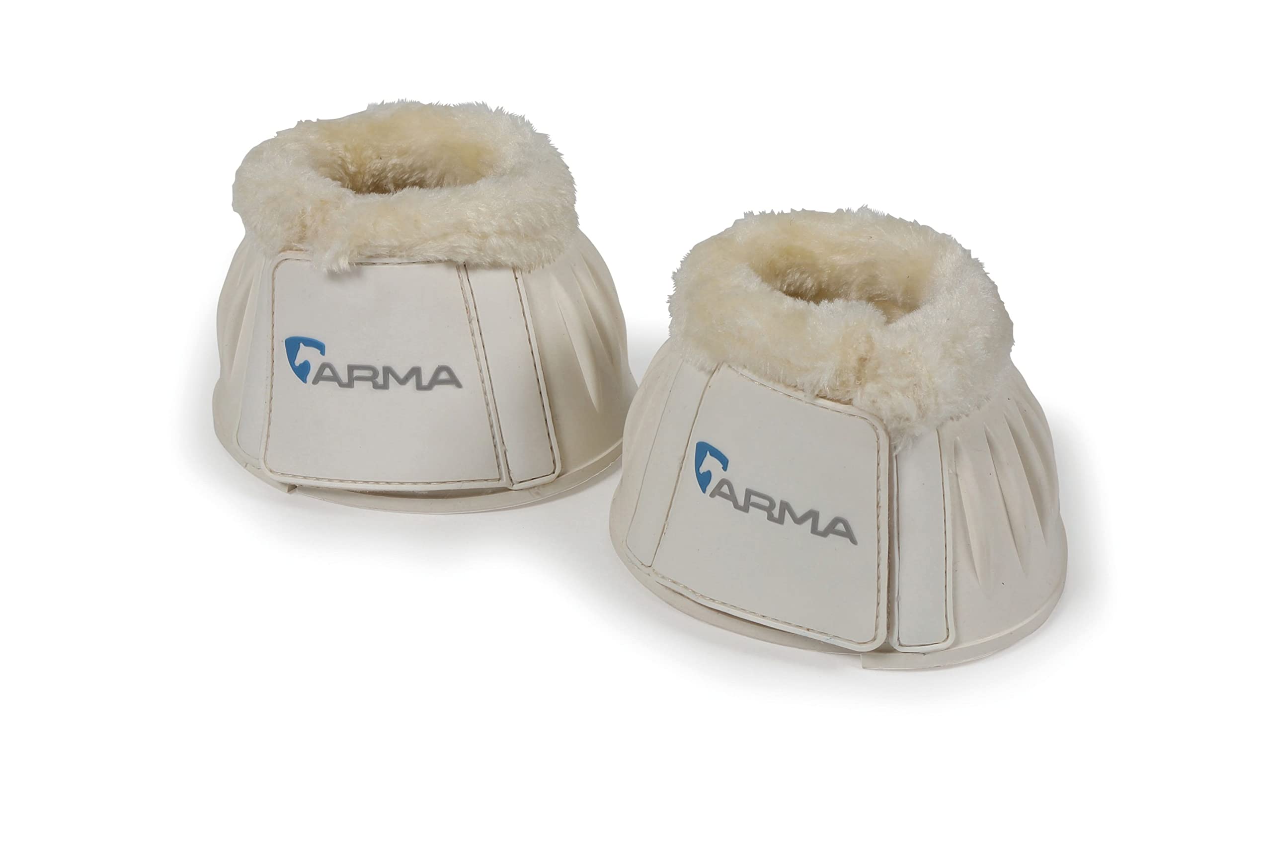 Shires ARMA Fleece Trim Horse Bell Boots - Durable & Protective for Riding, Training, and Turnout - Ideal for Equestrian Sports and Stable Use