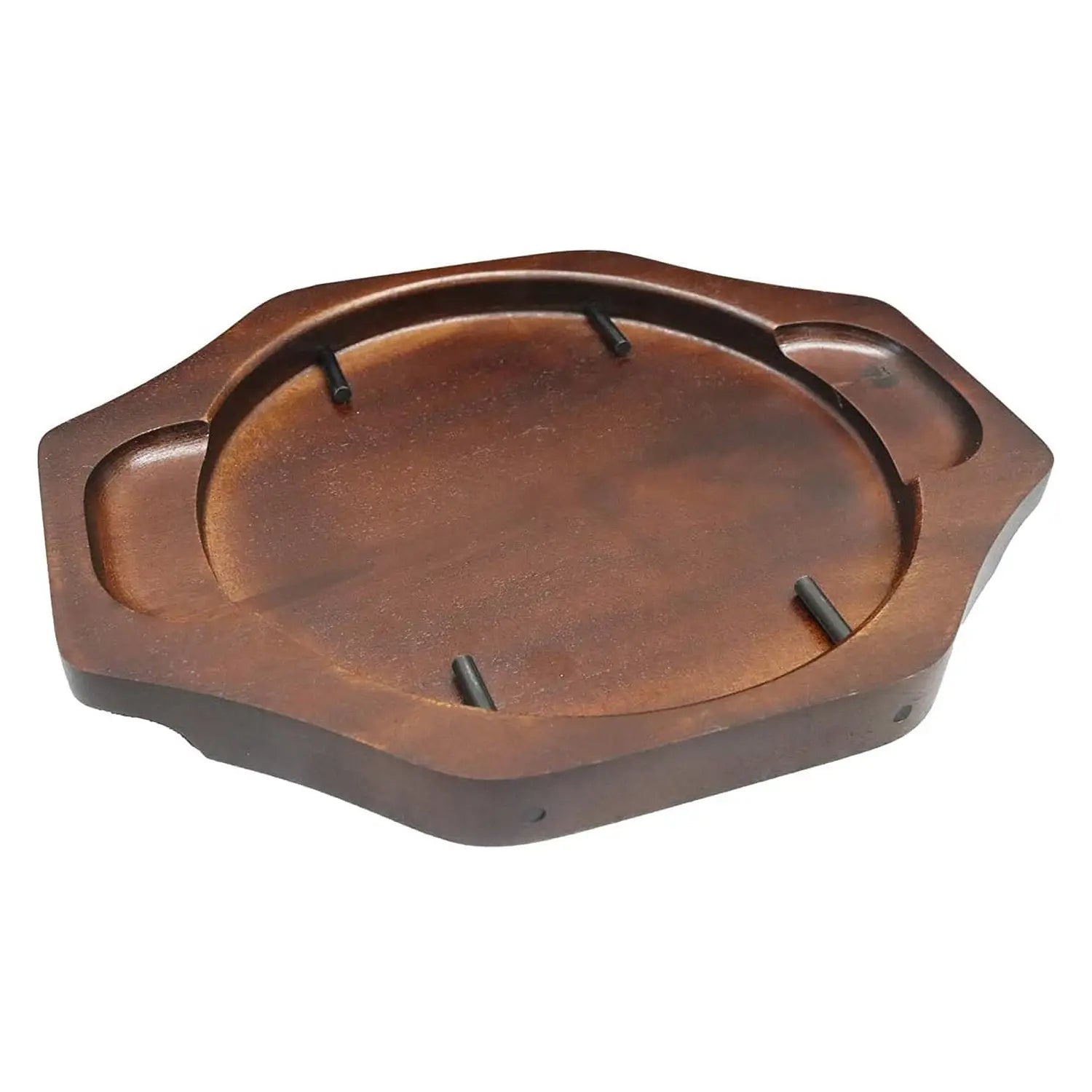 Asahi Chuzo Premium Cast Iron Sizzler Platter - 10 Inch Round Grill Plate for Steak, Fajitas & Seafood | Perfect for BBQ, Camping & Restaurant-Style Dining