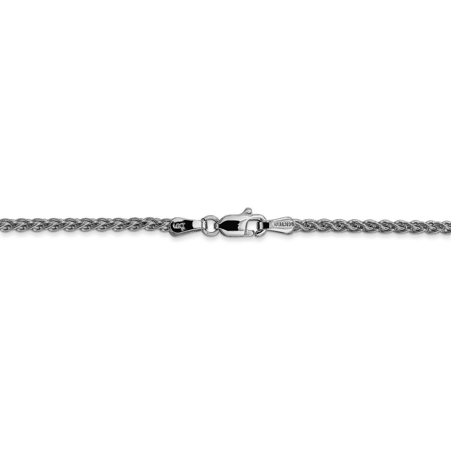 14K White Gold Spiga Wheat Chain Necklace, Bracelet or Anklet - Dainty Jewelry for Women, Gift for Her - Perfect for Weddings, Anniversaries & Everyday Wear