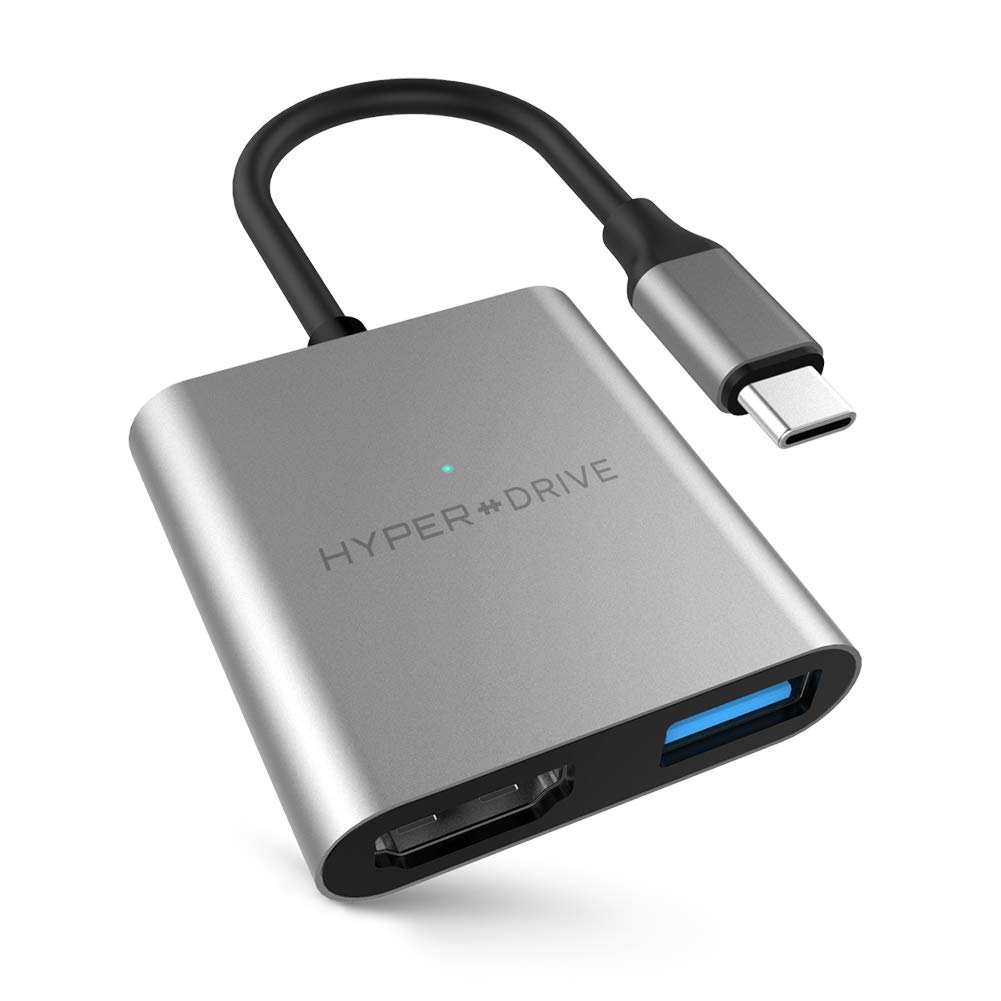 HyperDrive USB C to HDMI Adapter 3-in-1 - 4K HDMI Converter with USB-C Power Delivery & USB 3.1 Port - Aluminum Multiport Hub for MacBook, Ultrabook, Chromebook, PC - Perfect for Home Office, Online Classes & Business Presentations
