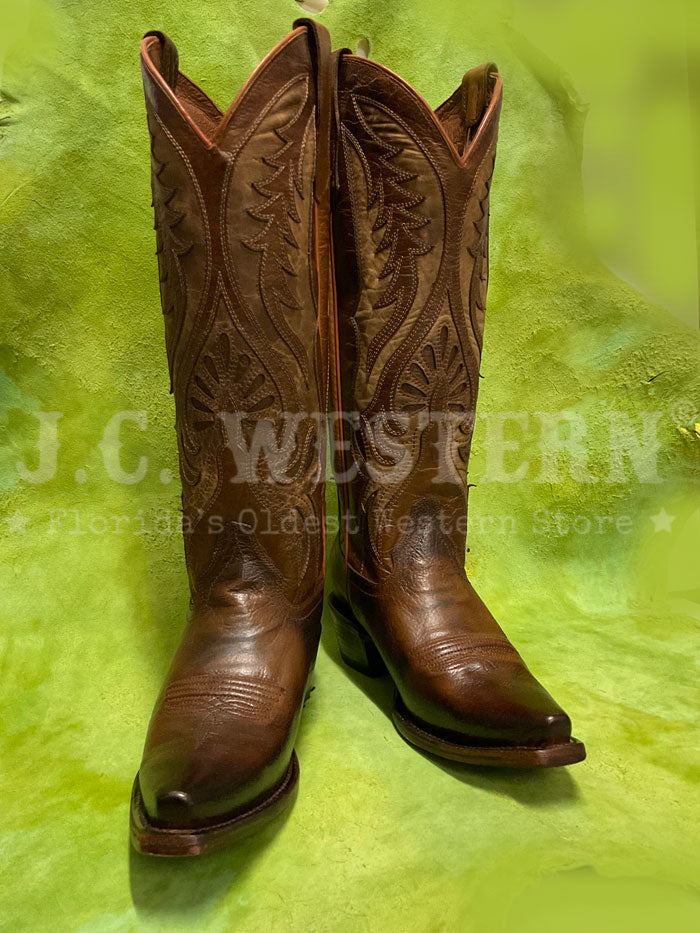 Circle G L6085 Women's Western Boots - Bronze Inlay & Embroidery Tall Top Boots for Cowgirl Style & Country Fashion - Perfect for Rodeo, Line Dancing & Outdoor Events