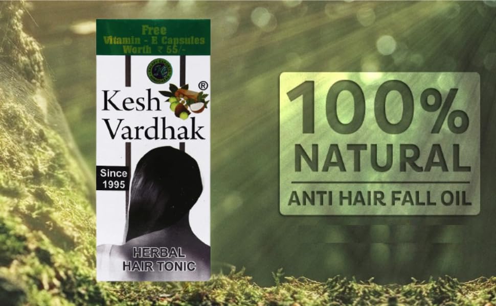 KESH VARDHAK Herbal Hair Growth Oil - Natural Remedy for Strong, Long & Thick Hair | Nourishes Scalp, Reduces Hair Fall & Stimulates Growth | Sulfate-Free Formula | Perfect for Daily Hair Care & Scalp Massage
