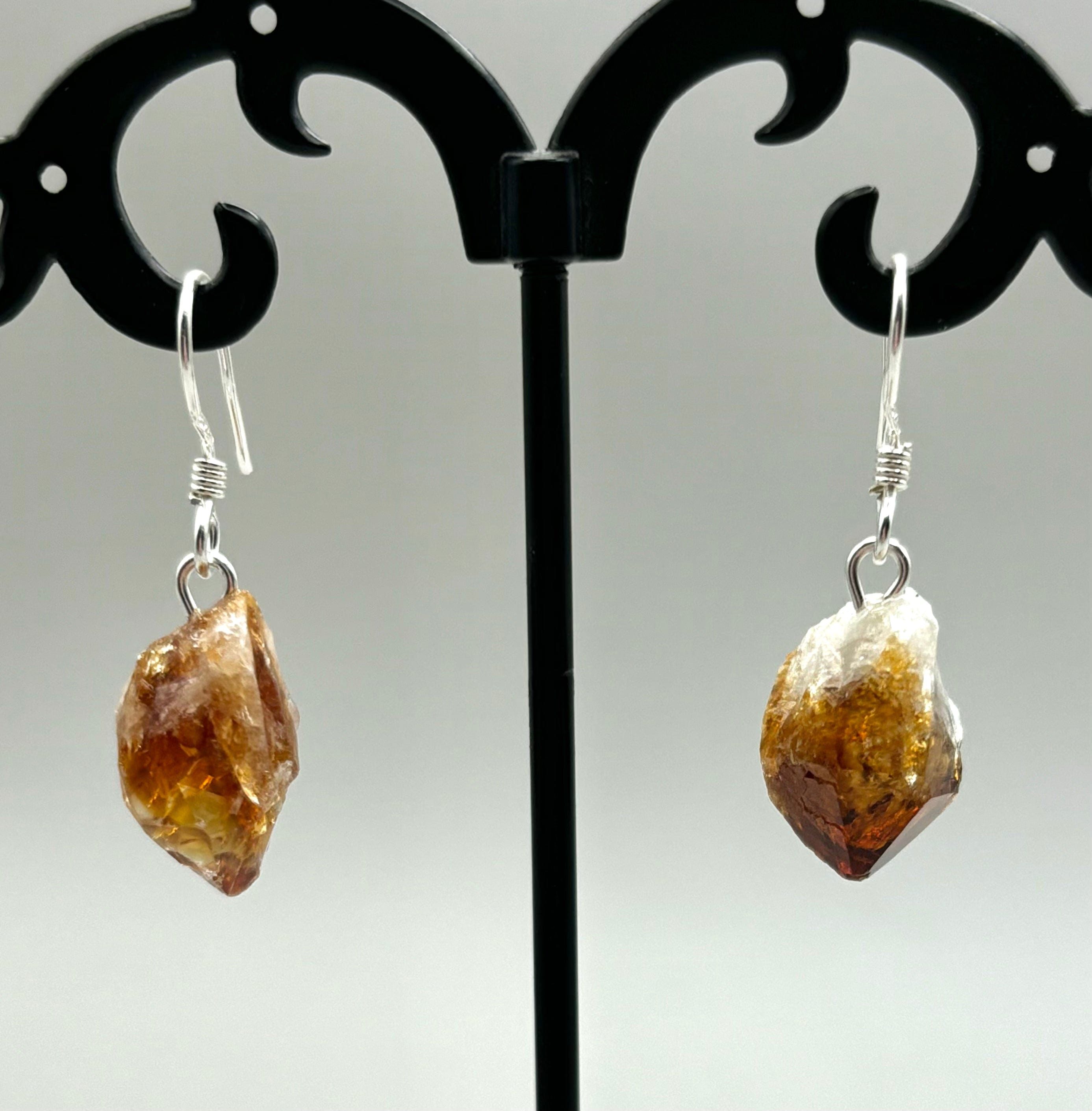 Natural Citrine Sterling Silver Earrings for Women - Elegant Dangle Earrings for Parties, Weddings & Everyday Wear