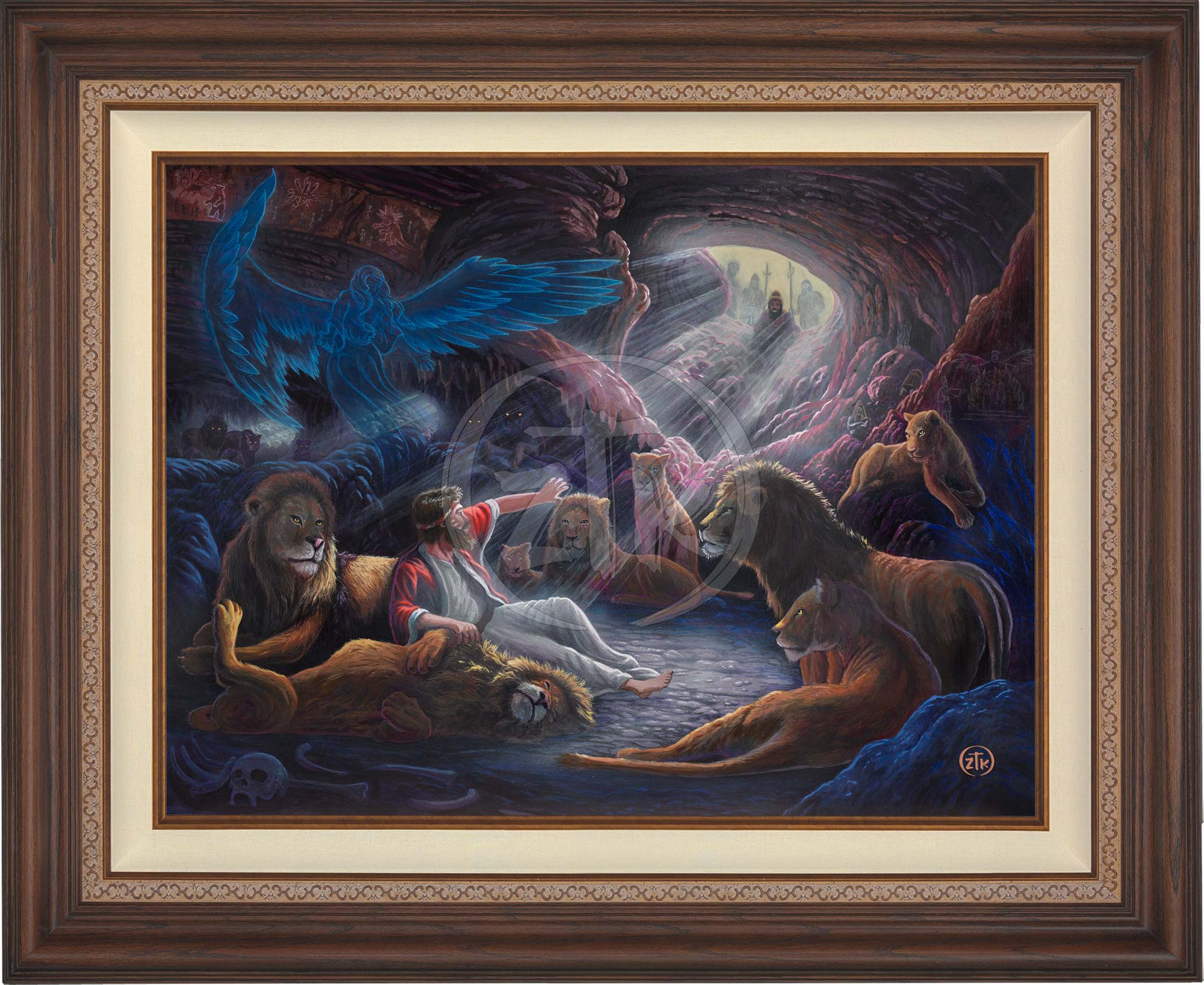 Daniel in the Lion's Den Limited Edition Canvas Wall Art - Biblical Story Painting for Home Decor, Church, Office & Gift