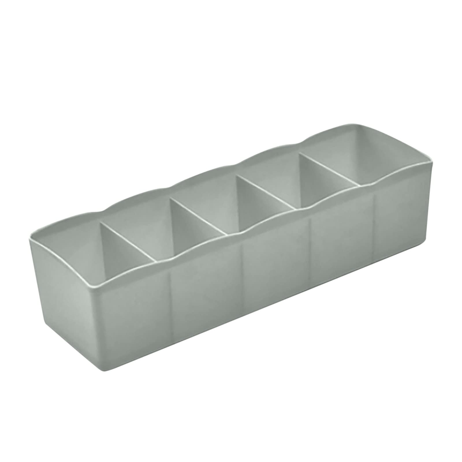 YXWLLN 5-Compartment Multi-Purpose Storage Box for Underwear, Socks & Jewelry - Stackable Drawer Organizer for Closet & Bedroom Organization