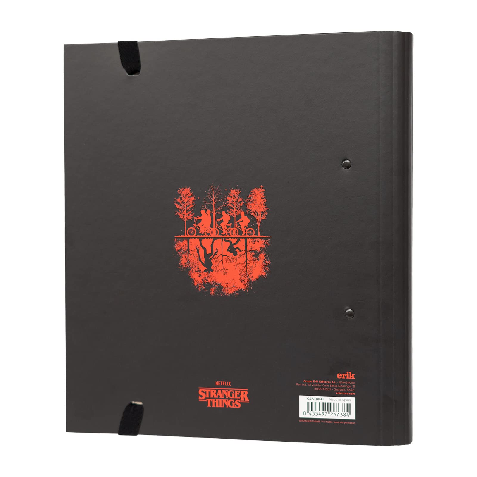 Stranger Things 2 Ring Binder A4 - 10.6 x 12.6 Inches 2-Ring Folder for School, Office & Document Organization - TV Show Themed Notebook Binder