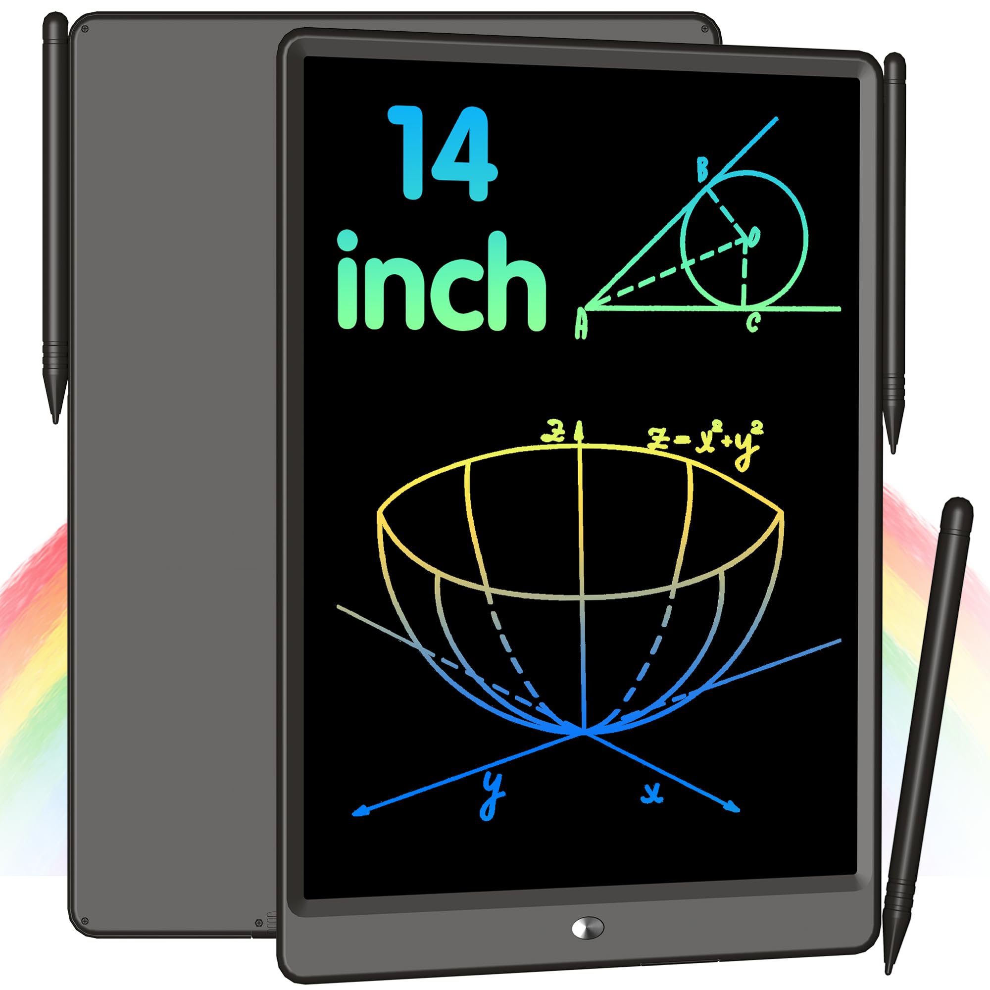 Richgv 14 Inch LCD Writing Tablet for Kids & Adults - Colorful Digital Drawing Board, Erasable Writing Pad for Home, School & Office - Perfect Learning Toy for Toddlers, Students & Professionals - Great for Note Taking, Sketching & Educational Activities