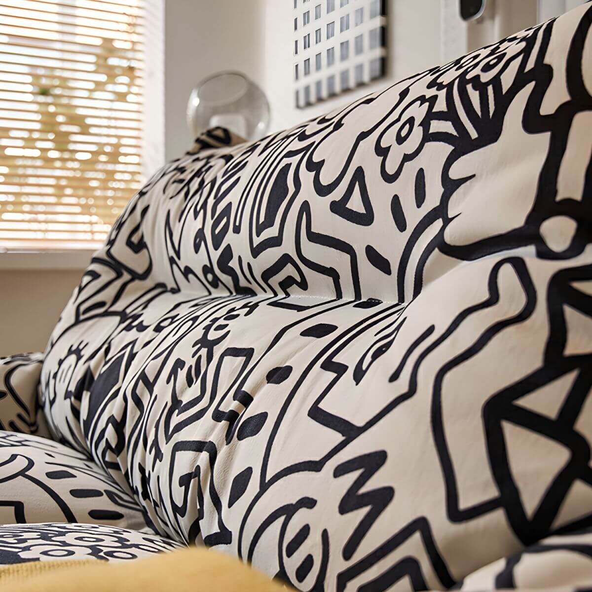 Large Flannel Cartoon Themed Bean Bag Chair with Removable Machine Washable Cover & Zipper Closure - White | Perfect for Kids' Rooms, Game Rooms & Cozy Reading Nooks