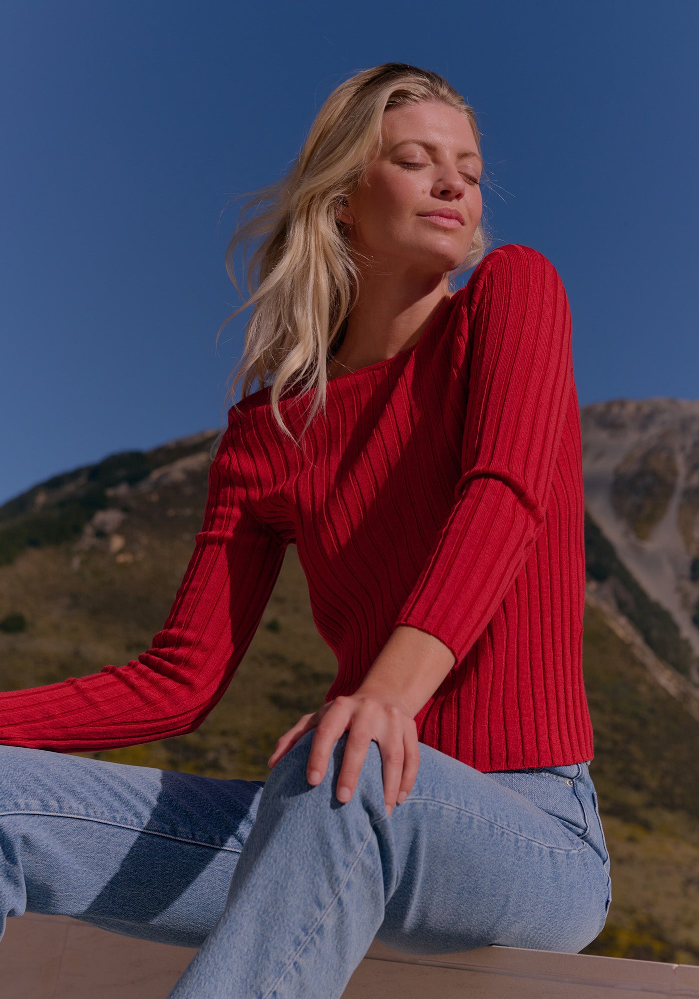 Nami Rib Crew 100063 - Women's Comfortable Ribbed Knit Sweater | Perfect for Casual Wear, Office Outfits & Fall Fashion