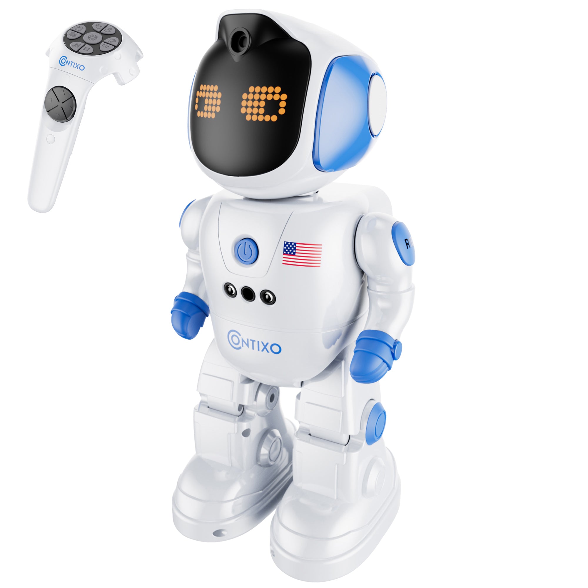 Contixo Programmable Interactive RC Robot Toy - Gesture Controlled Dancing & Singing, STEM Learning Gift for Kids Ages 6-12 - Perfect for Birthday Parties, Indoor Play & Educational Fun