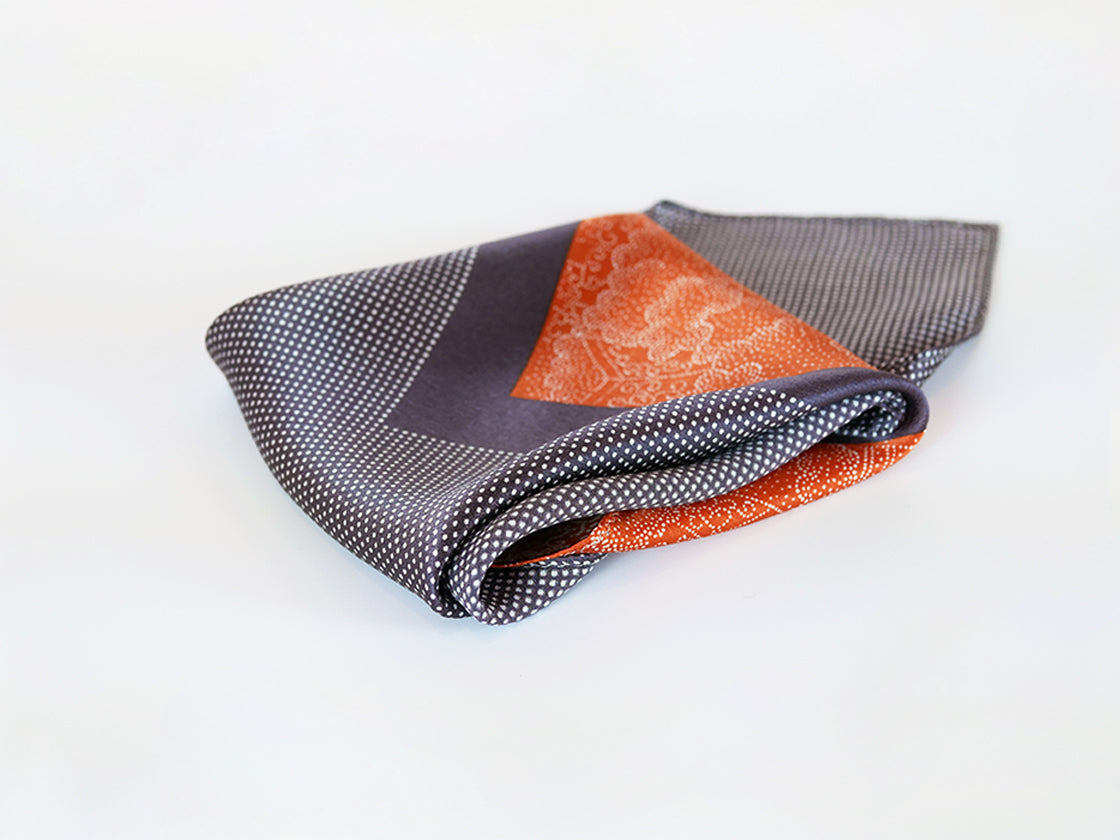 Tomita Edo Komon Traditional Japanese Handkerchief - Elegant Cotton Scarf for Men & Women - Perfect for Weddings, Tea Ceremonies & Cultural Events