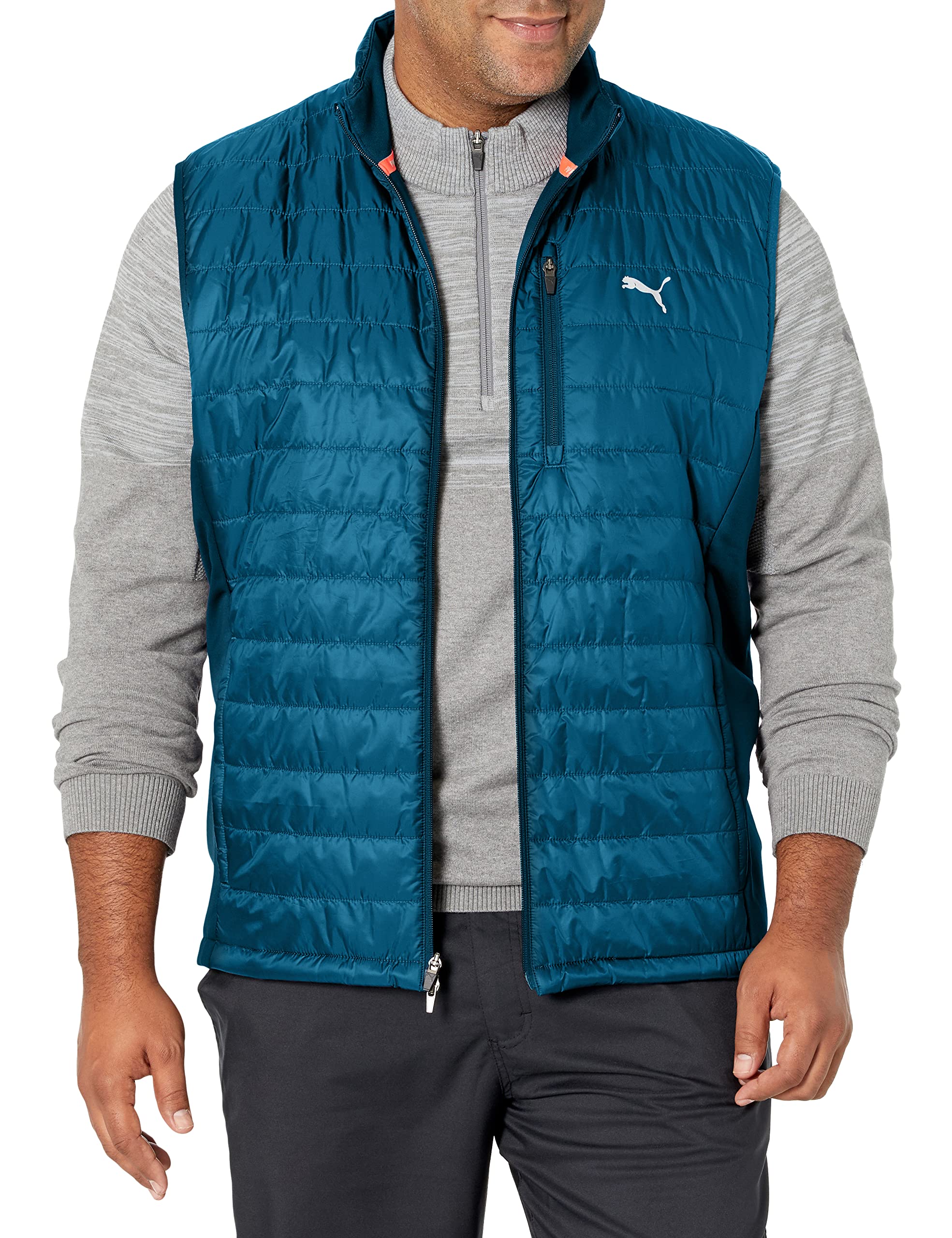 Puma Men's Quilted Primaloft Golf Vest for Winter Warmth