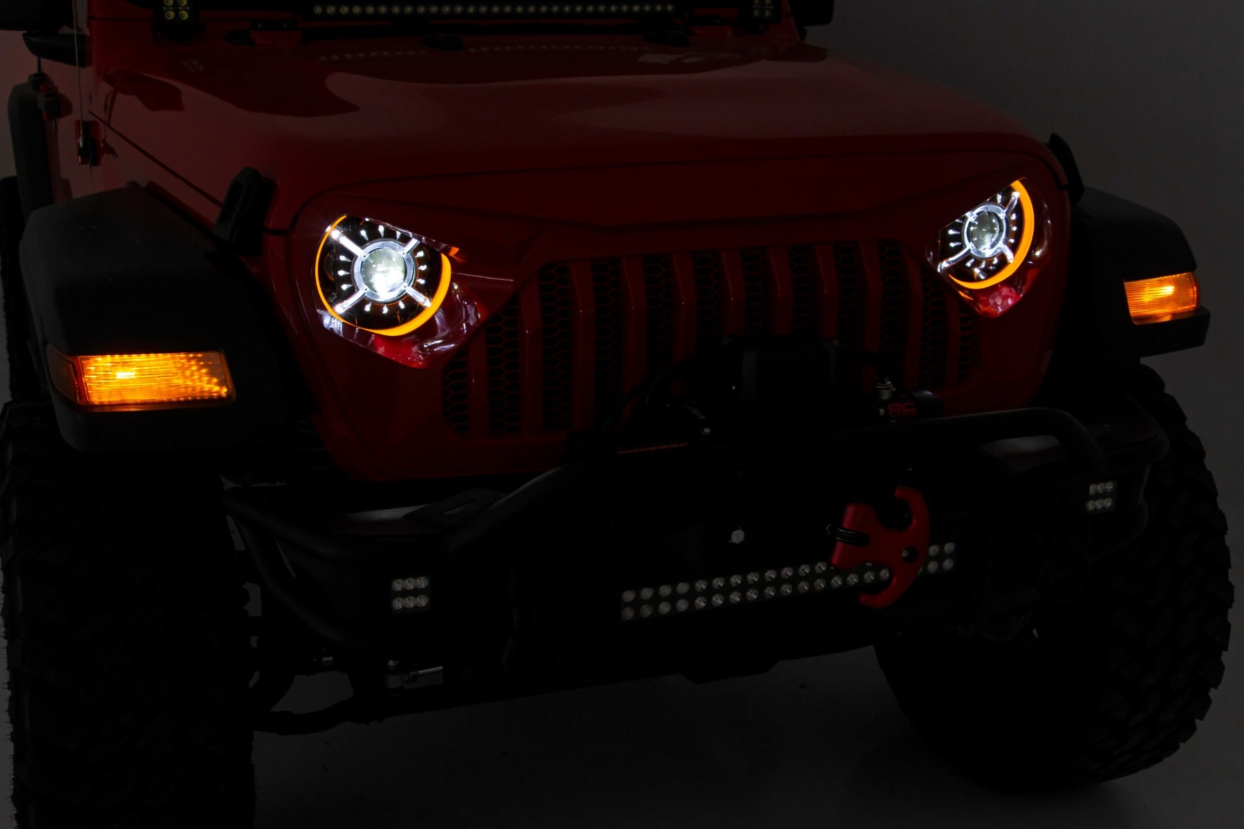 9 Inch DRL Halo LED Headlights - DOT Approved for Jeep Gladiator JT & Wrangler JL (2018-2025) | RCH5300 | Upgrade Your Off-Road Lighting for Night Driving & Adventure
