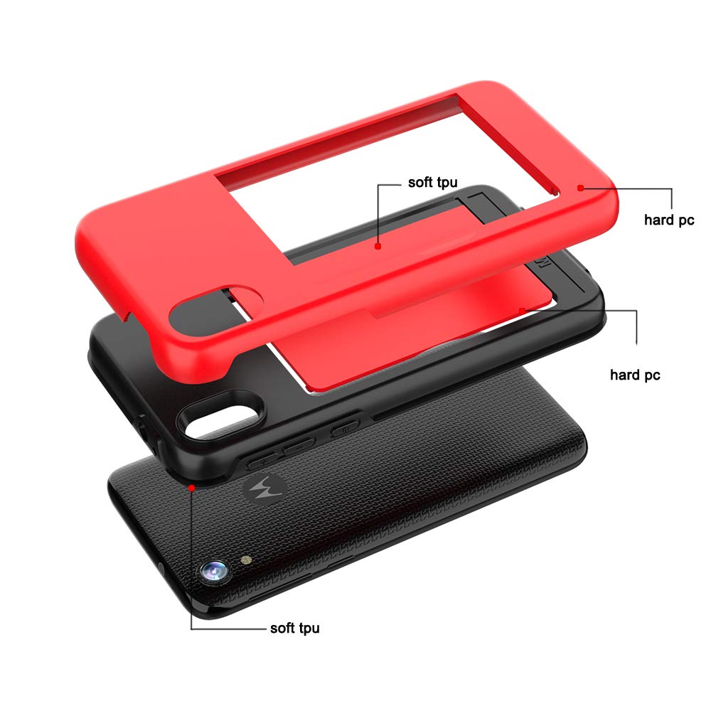 iPhone X/XS Wallet Case with Credit Card Slot & Card Holder - Slim Protective Cover for Daily Use, Travel & Business (Black)